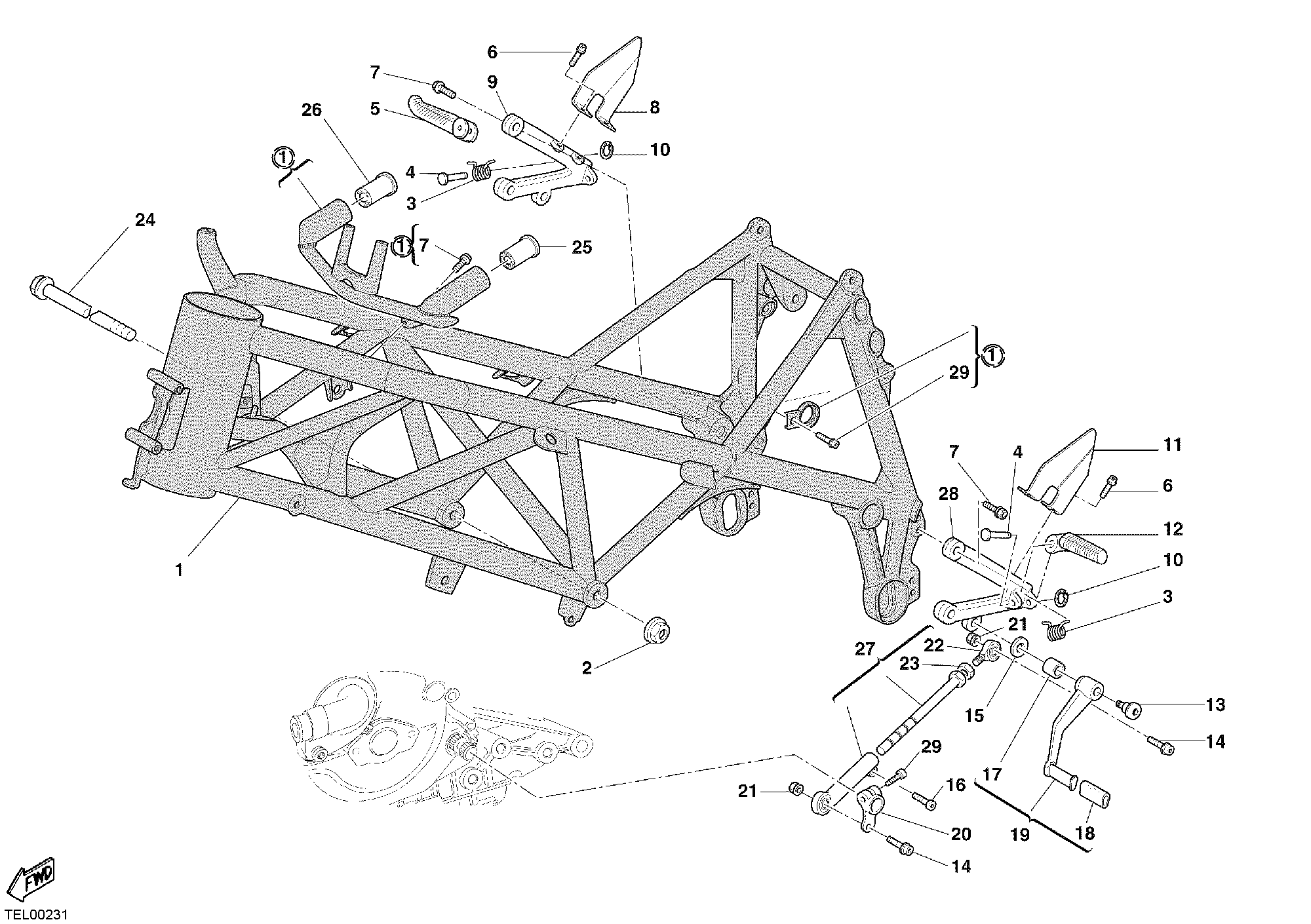 022 CADRE POUR SUPERBIKE 749 R 2004