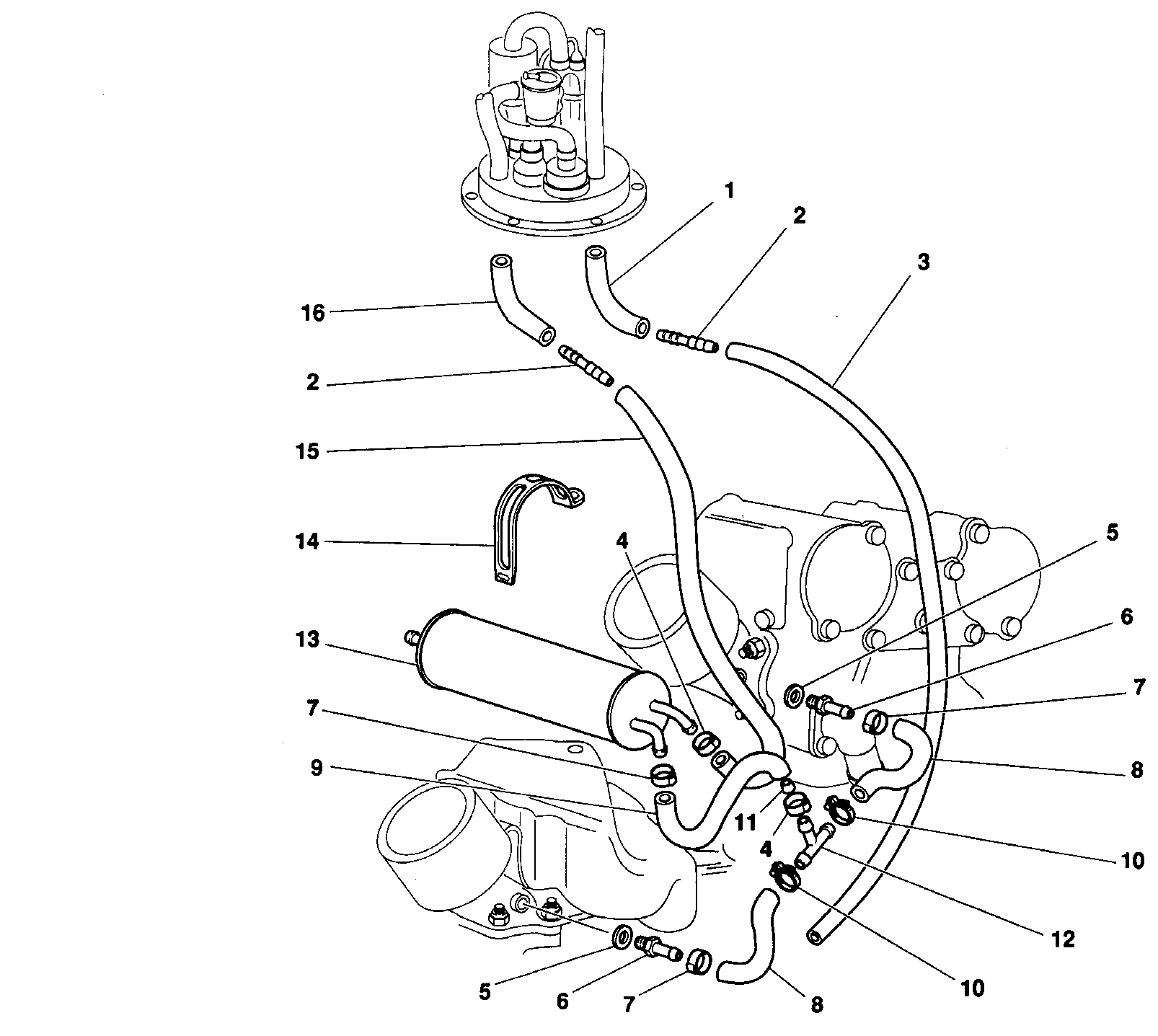 038 FILTRE CANISTER USA POUR SUPERBIKE 748 1995