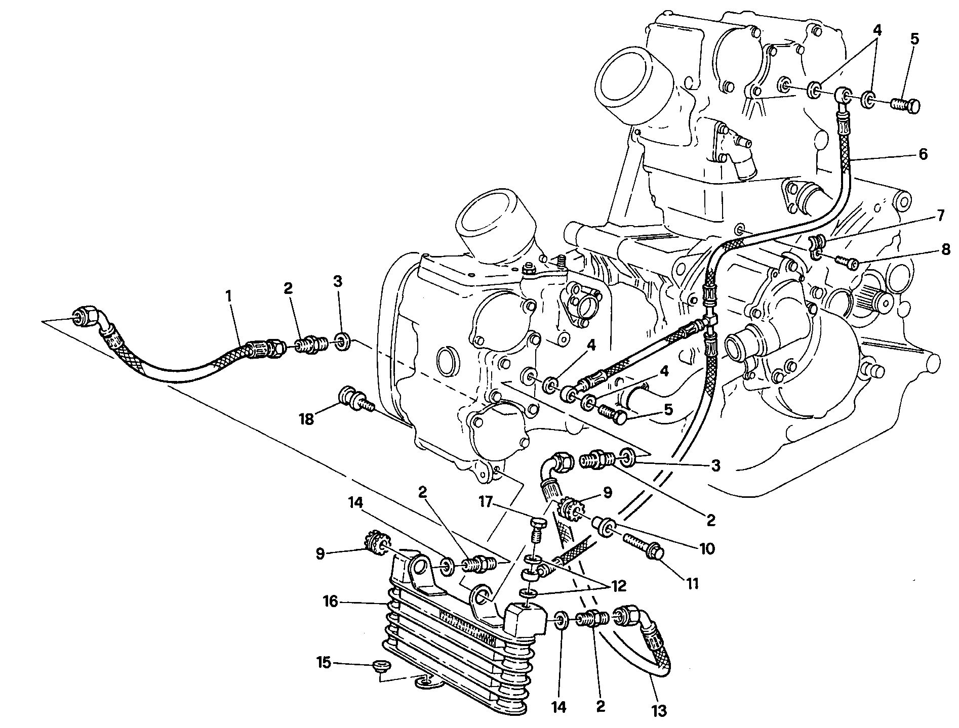 037 RADIATEUR A HUILE POUR SUPERBIKE 916 1995