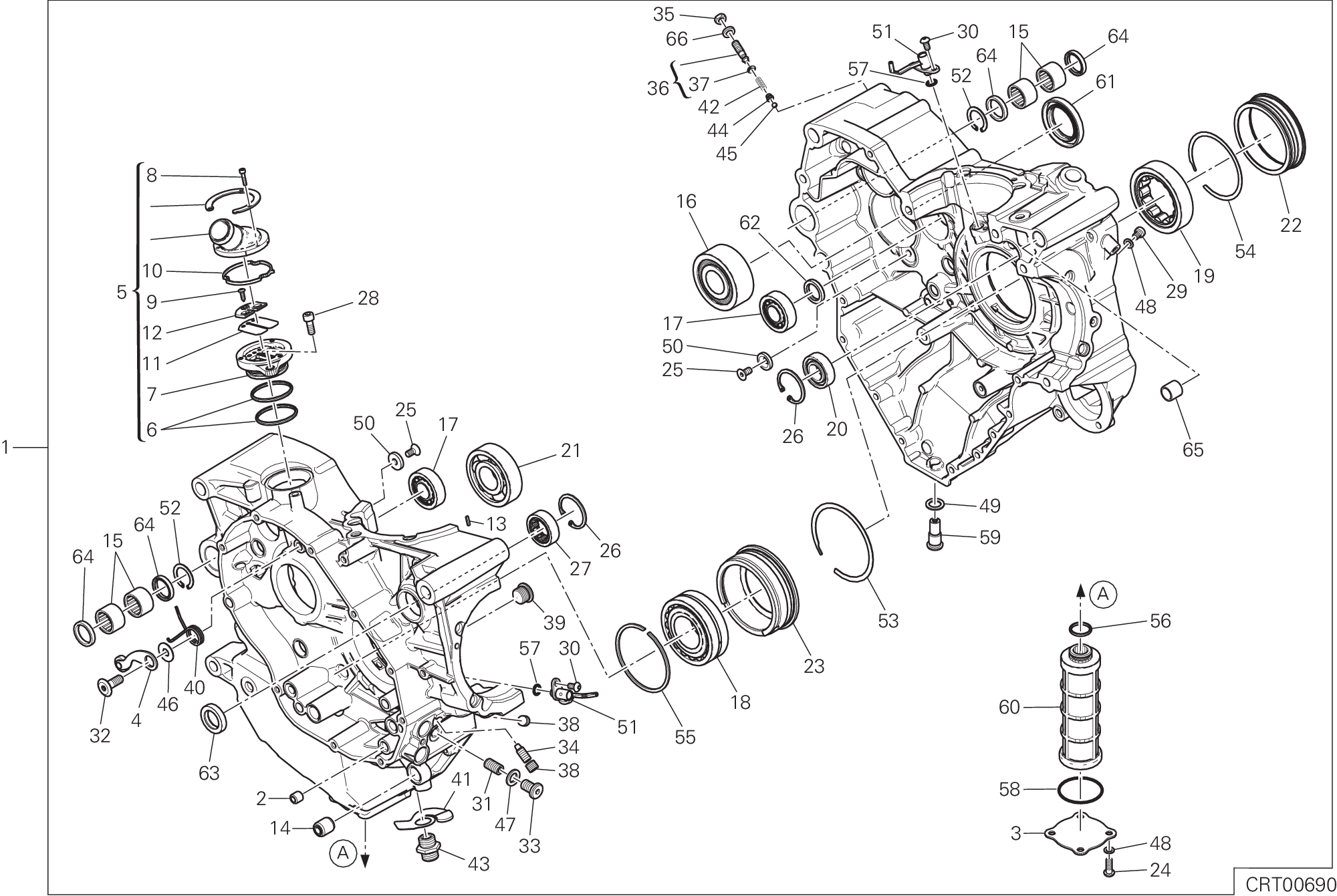 010 PAIRE DE DEMI CARTERS POUR MULTISTRADA 1200 TOURING 2015