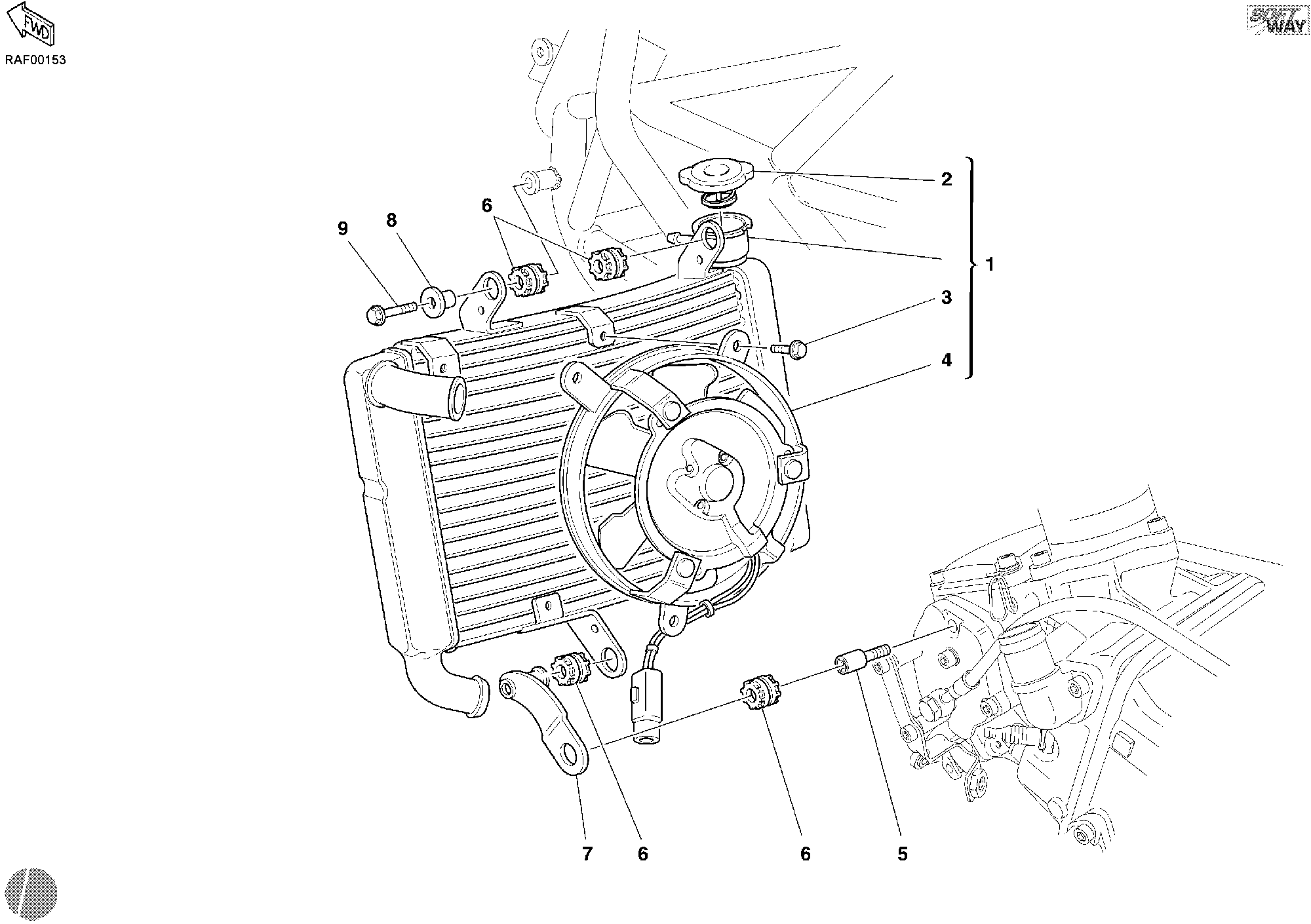 029 RADIATEUR DEAU POUR SPORT TOURING ST3 2004