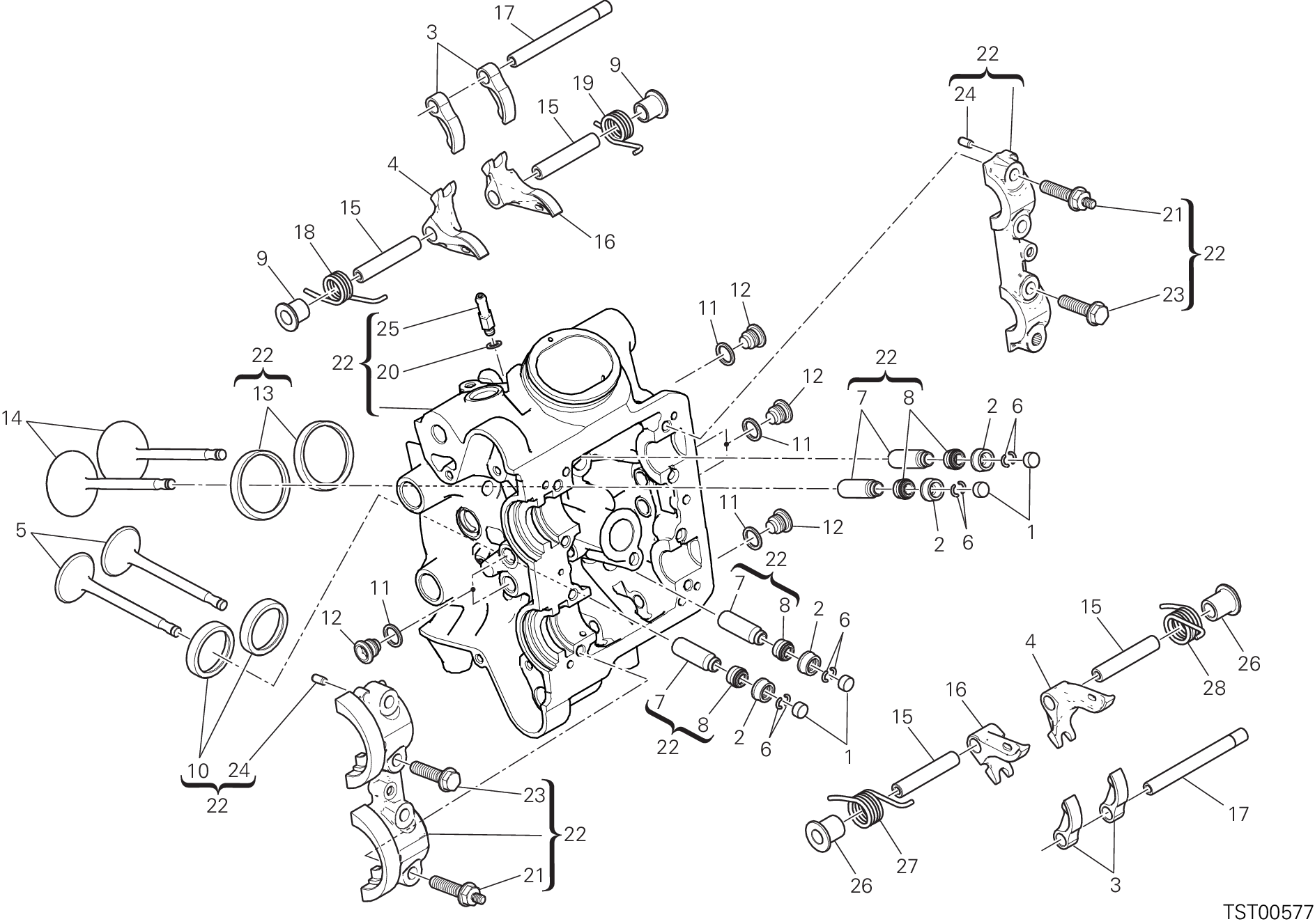 015 CULASSE HORIZONTALE POUR XDIAVEL 2016