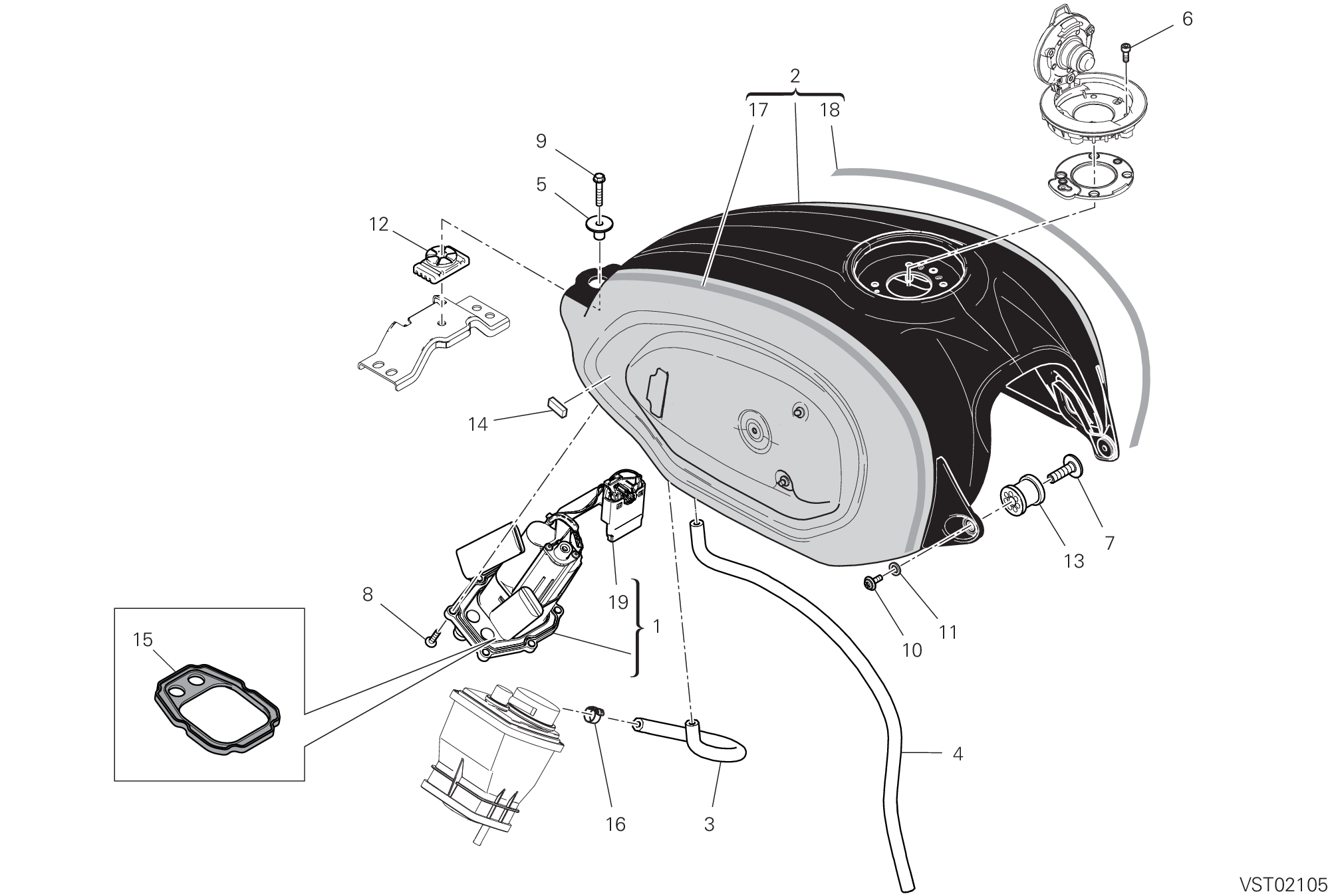 30A RSERVOIR POUR SCRAMBLER 1100 PRO 2020