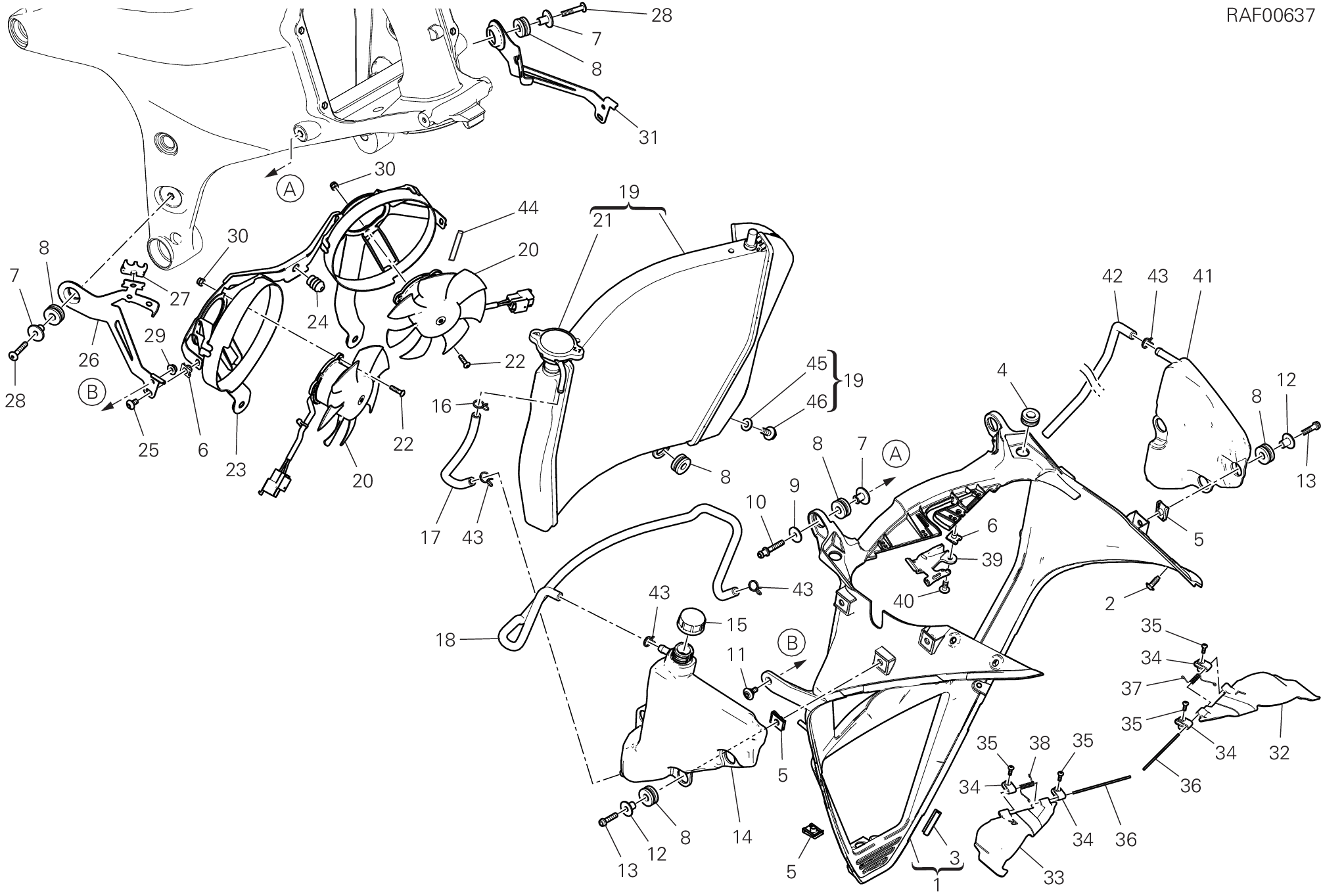 25A RADIATEUR DEAU POUR SUPERBIKE PANIGALE V4 2018