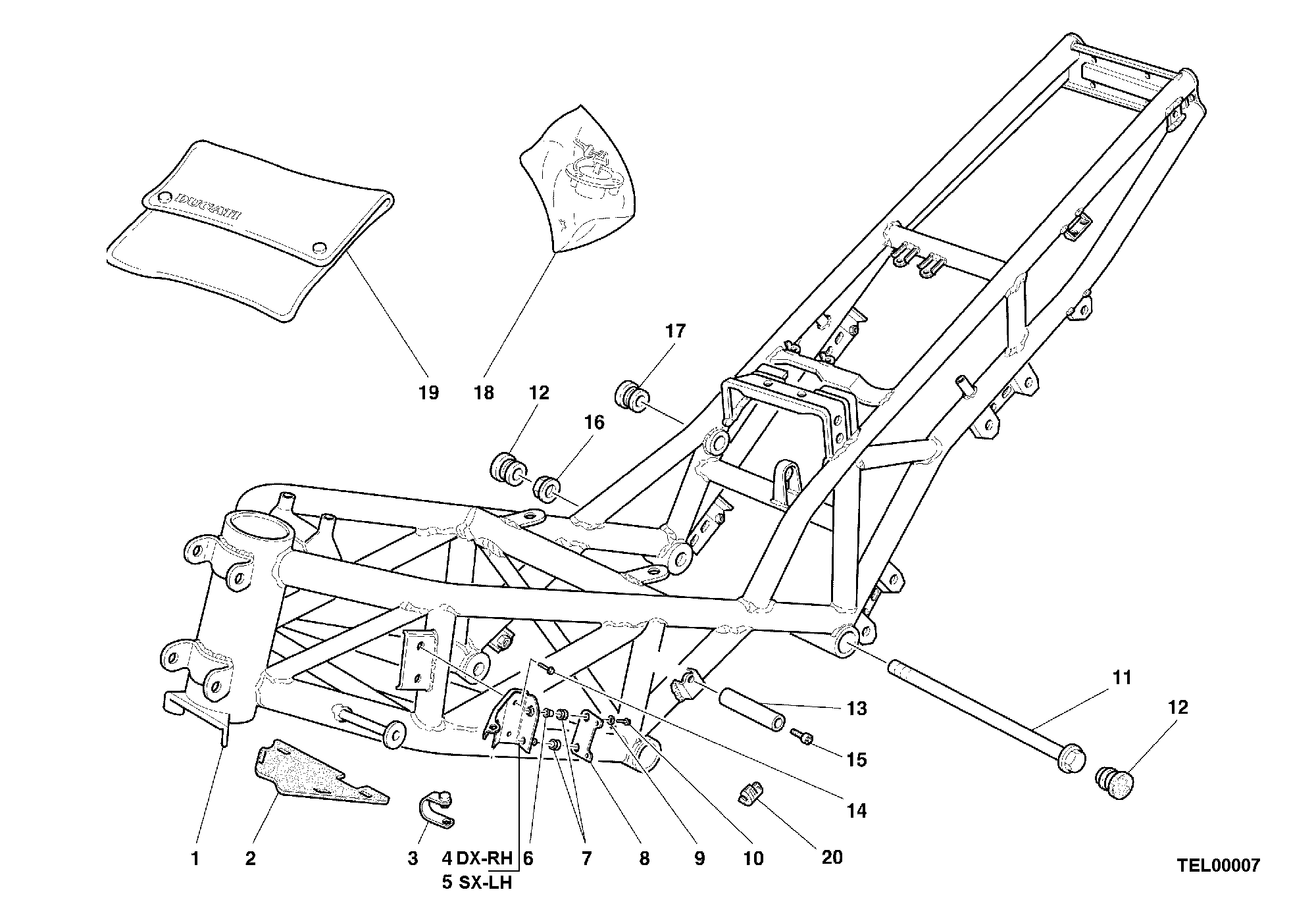 019 CADRE POUR SPORT TOURING ST2 1999