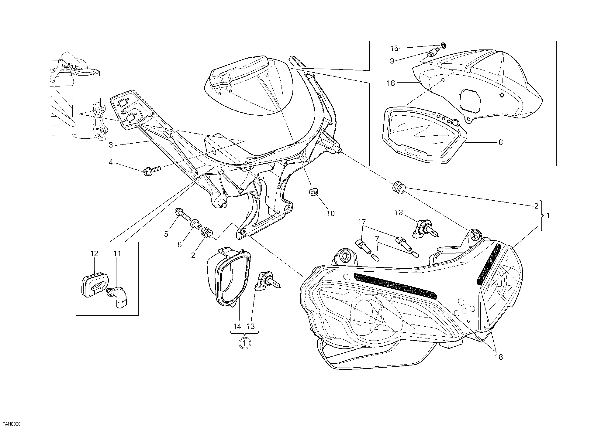 020 FEU AVANT POUR SUPERBIKE 848 2010