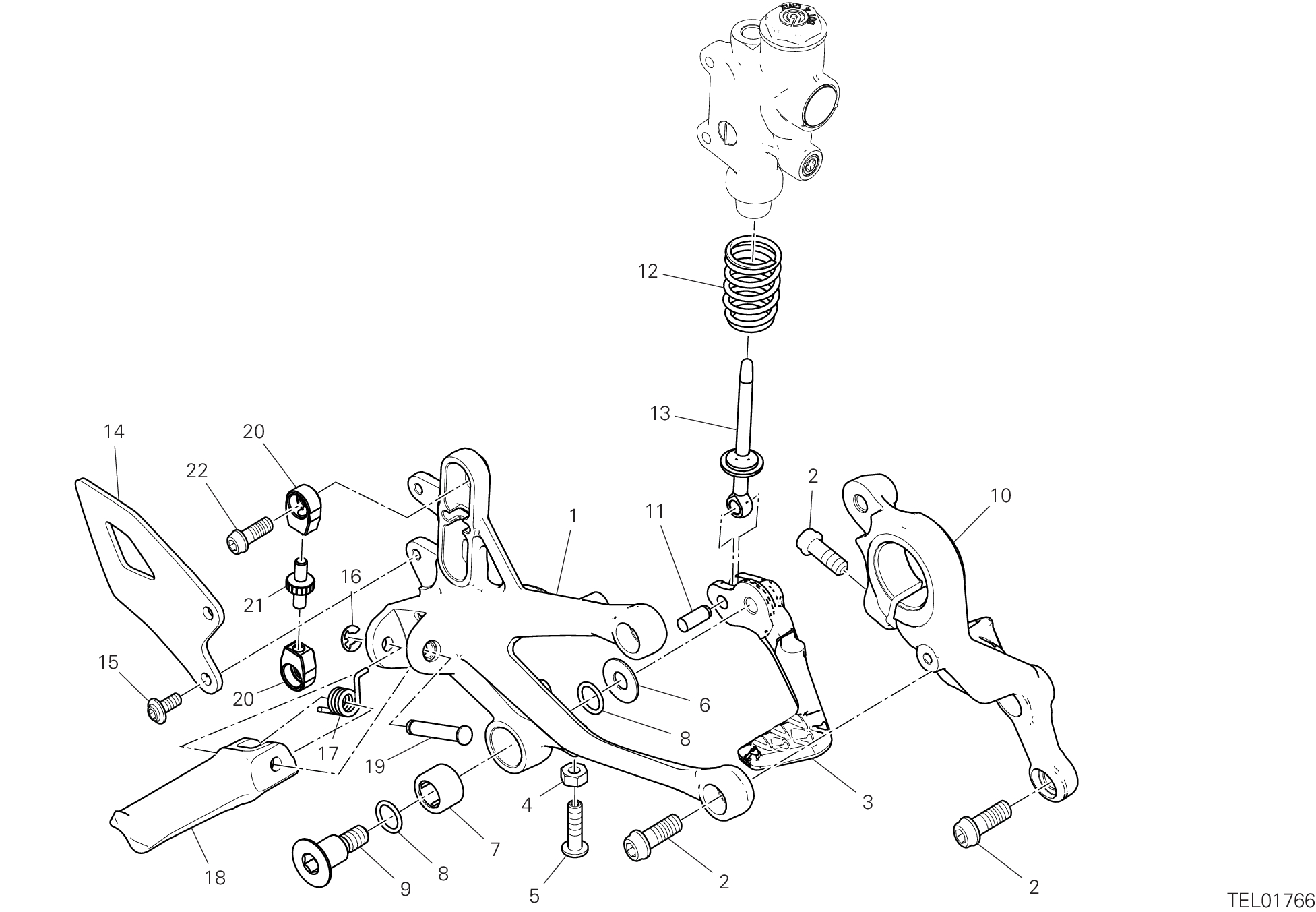 26B REPOSE PIEDS DROIT POUR SUPERBIKE PANIGALE V4 2025