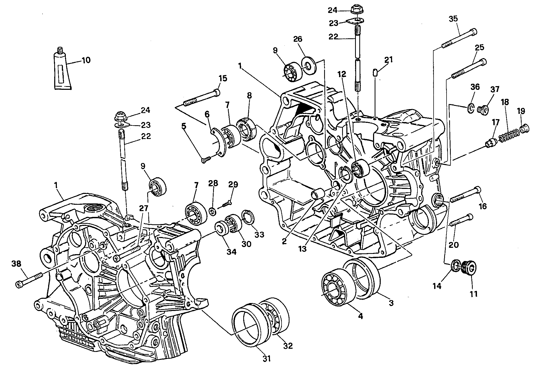 010 CARTER MOTEUR POUR SUPERBIKE 916 SPS 1997