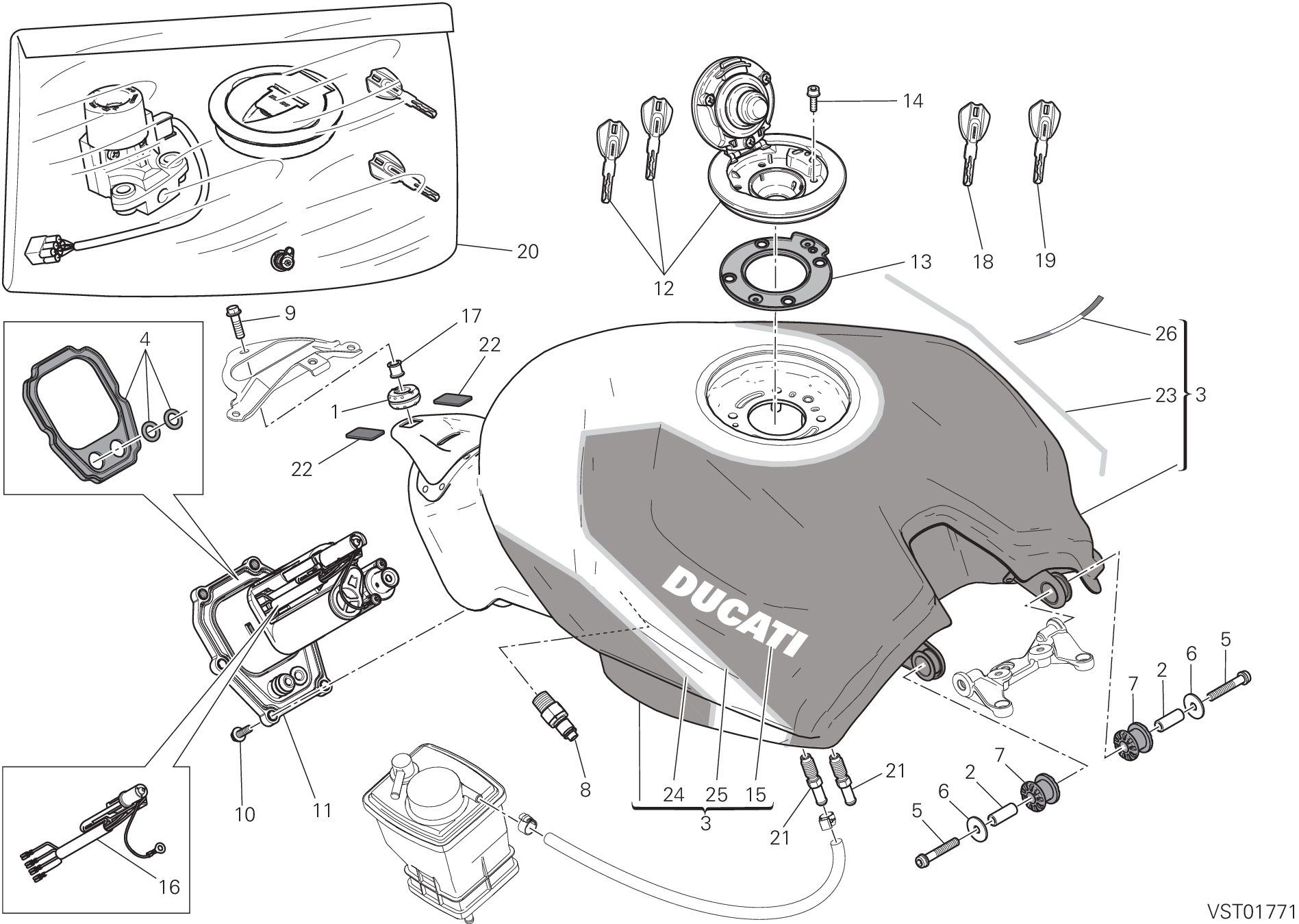 032 RESERVOIR POUR SUPERBIKE 959 PANIGALE CORSE 2018