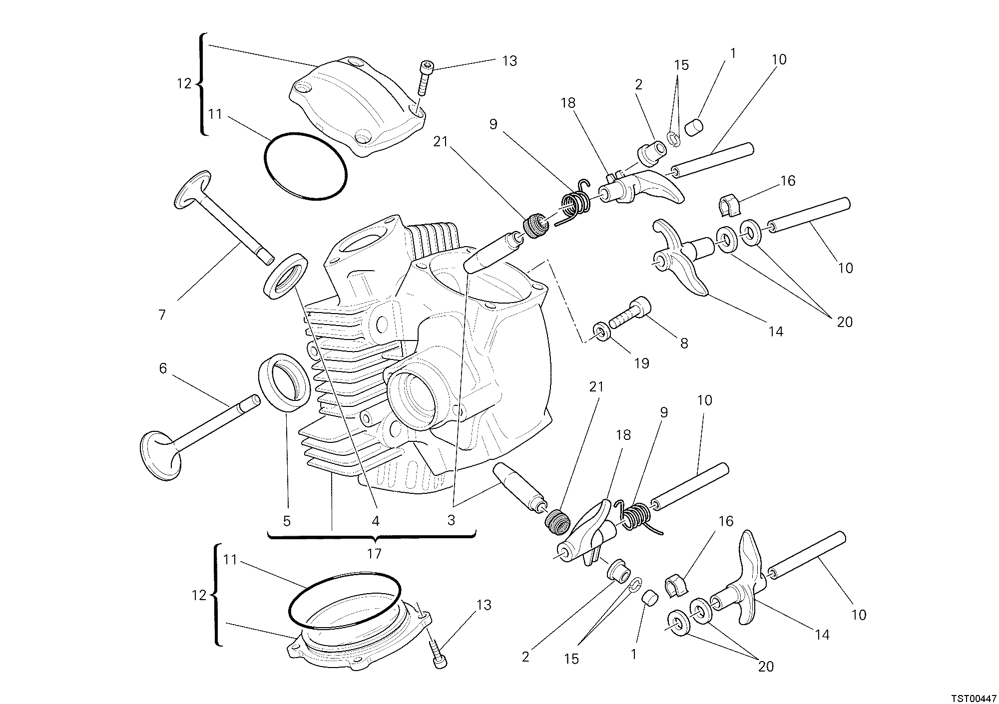 015 CULASSE HORIZONTALE POUR MONSTER 696 2012