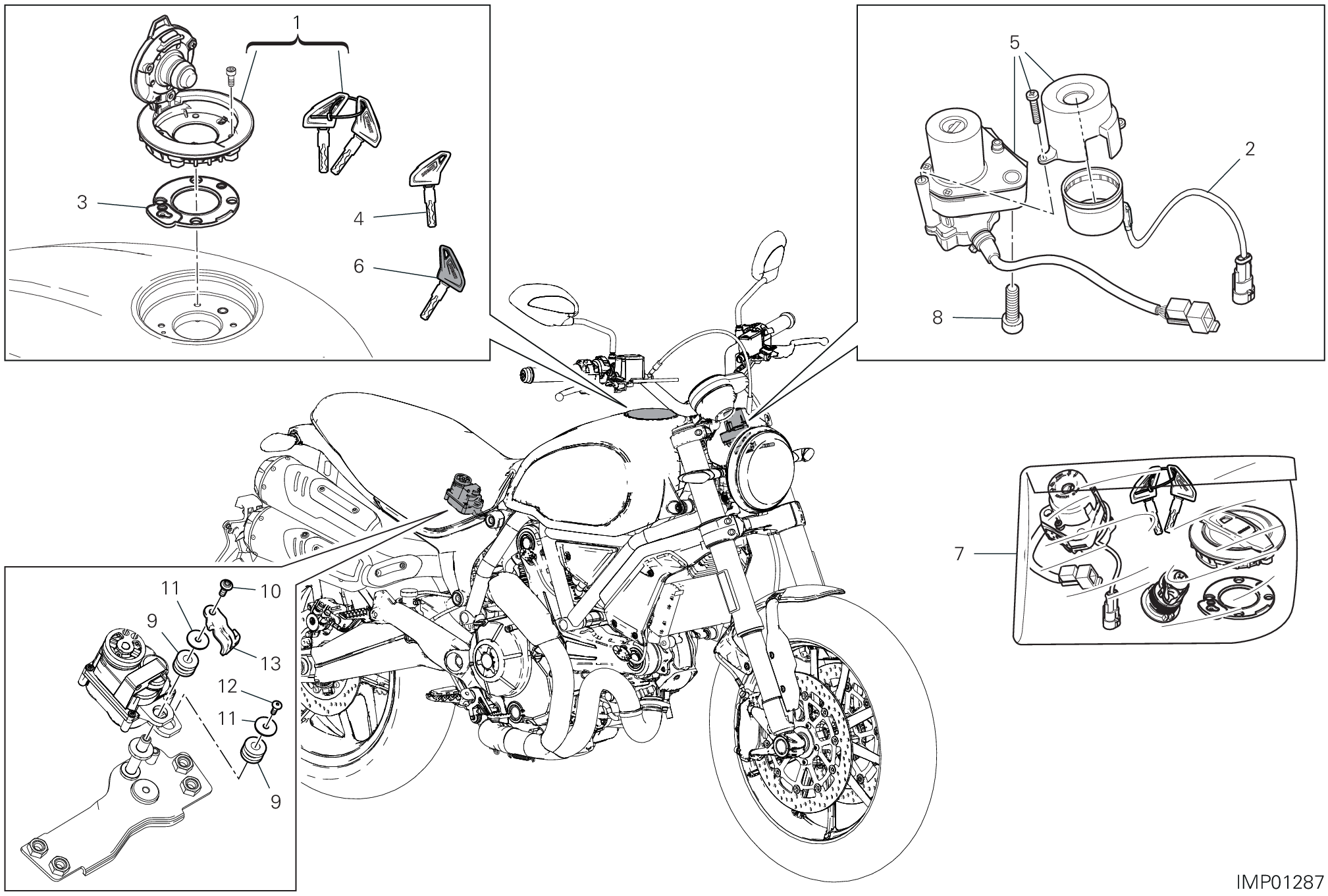 13E DISOISITIF ELECTRIQUES POUR SCRAMBLER 1100 DARK PRO 2021