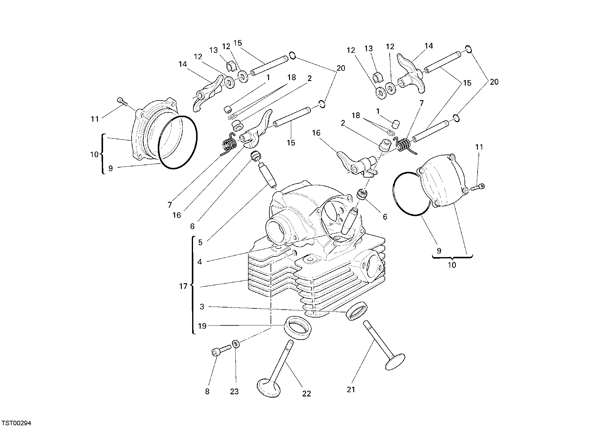 014 CULASSE VERTICALE POUR MONSTER 696 2008