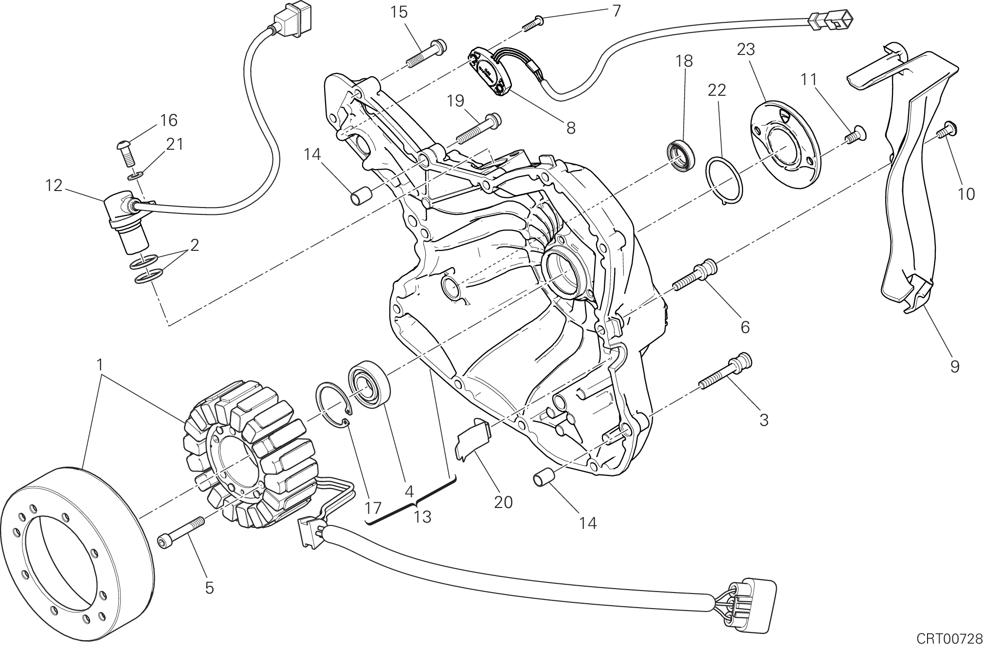 011 COUVERCLE GENERATEUR POUR XDIAVEL S 2016
