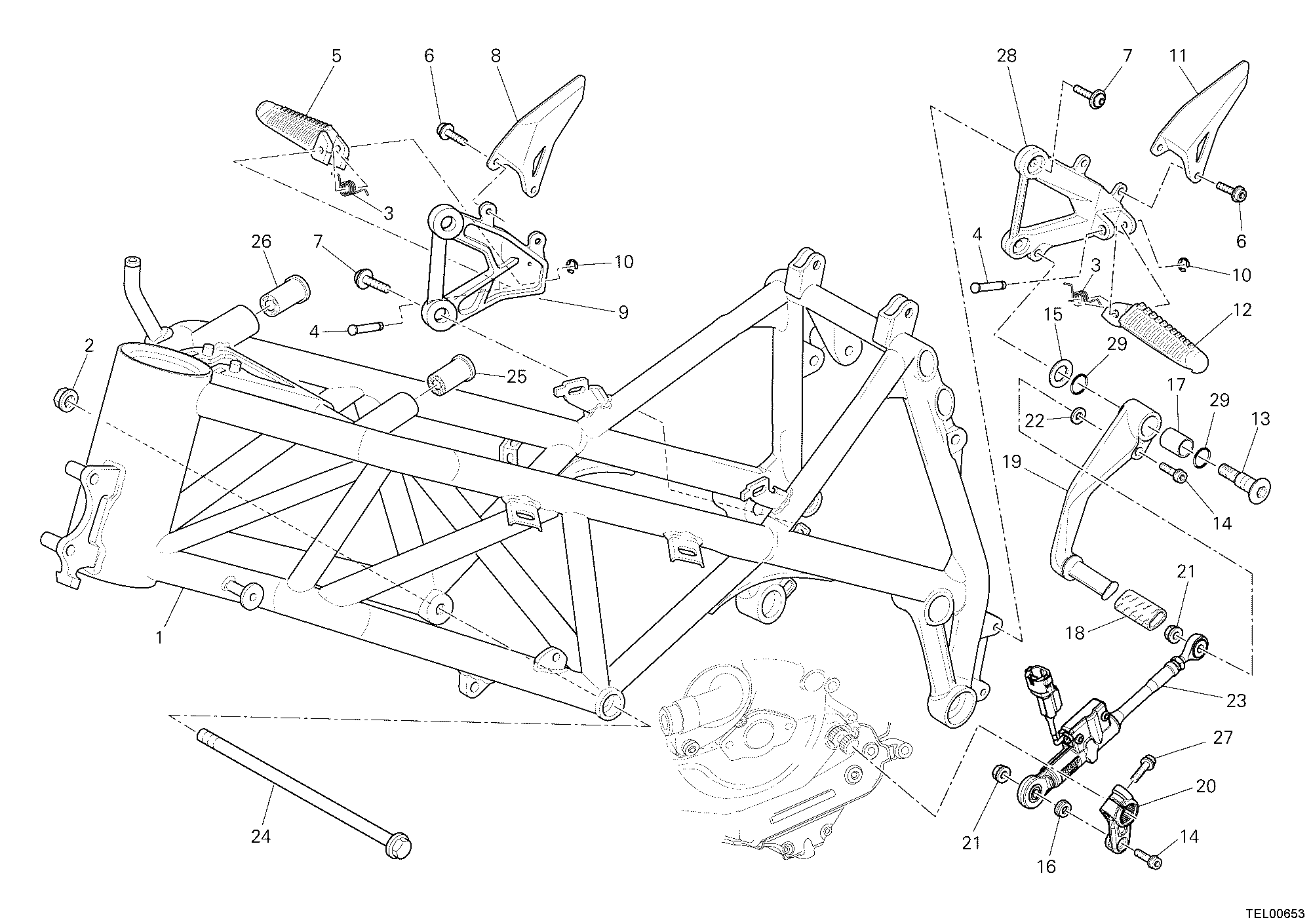 022 CADRE POUR SUPERBIKE 1198 2011