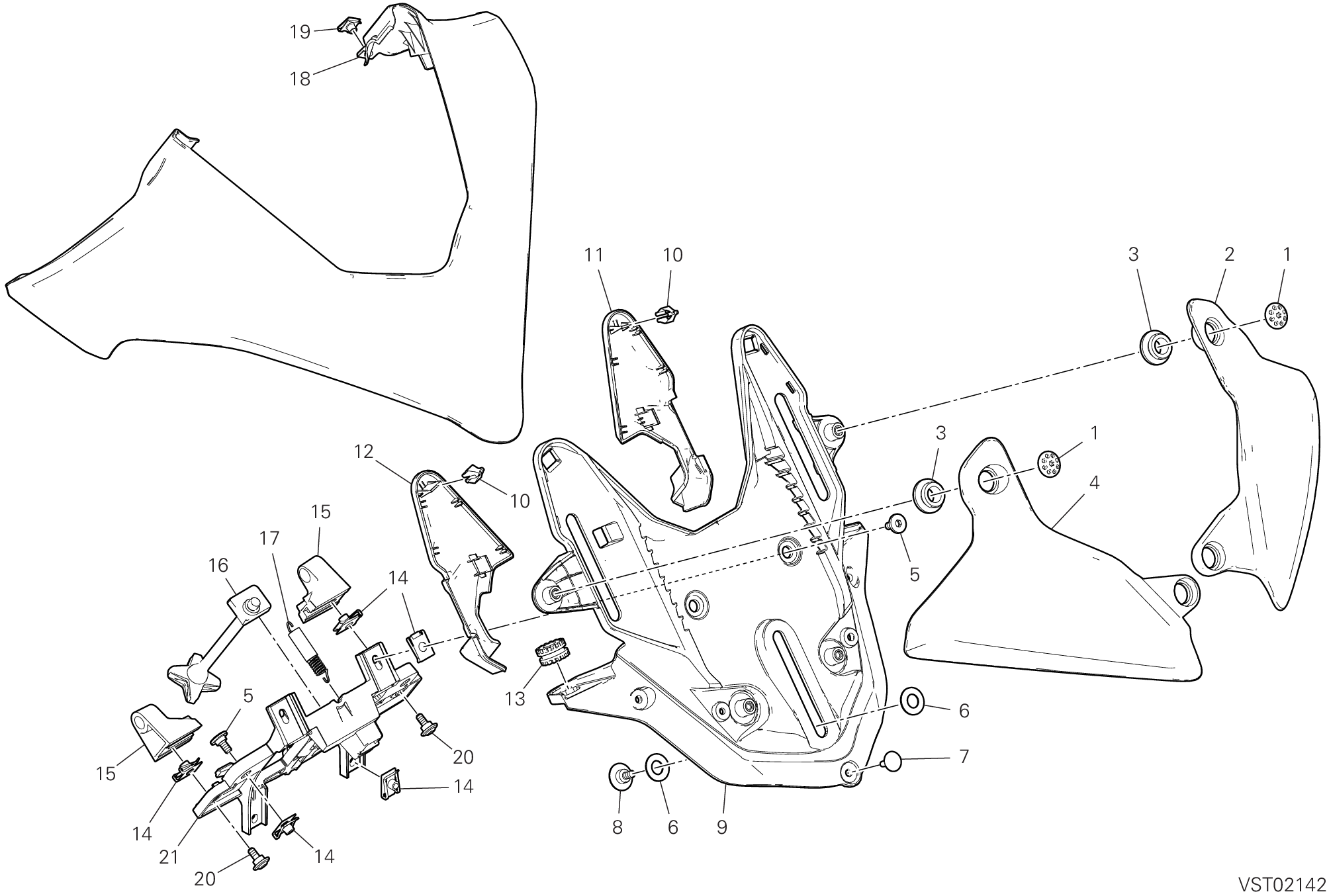 37B SUPPORT BULLE POUR MULTISTRADA V4S 2024