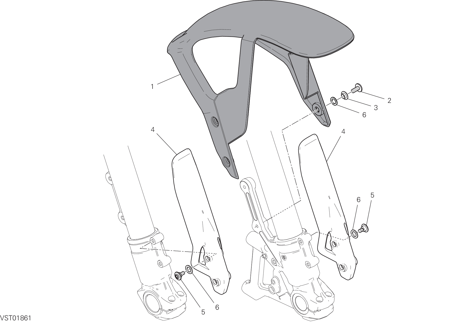 24A GARDE BOUE AVANT POUR SCRAMBLER ICON DARK 2G 2025