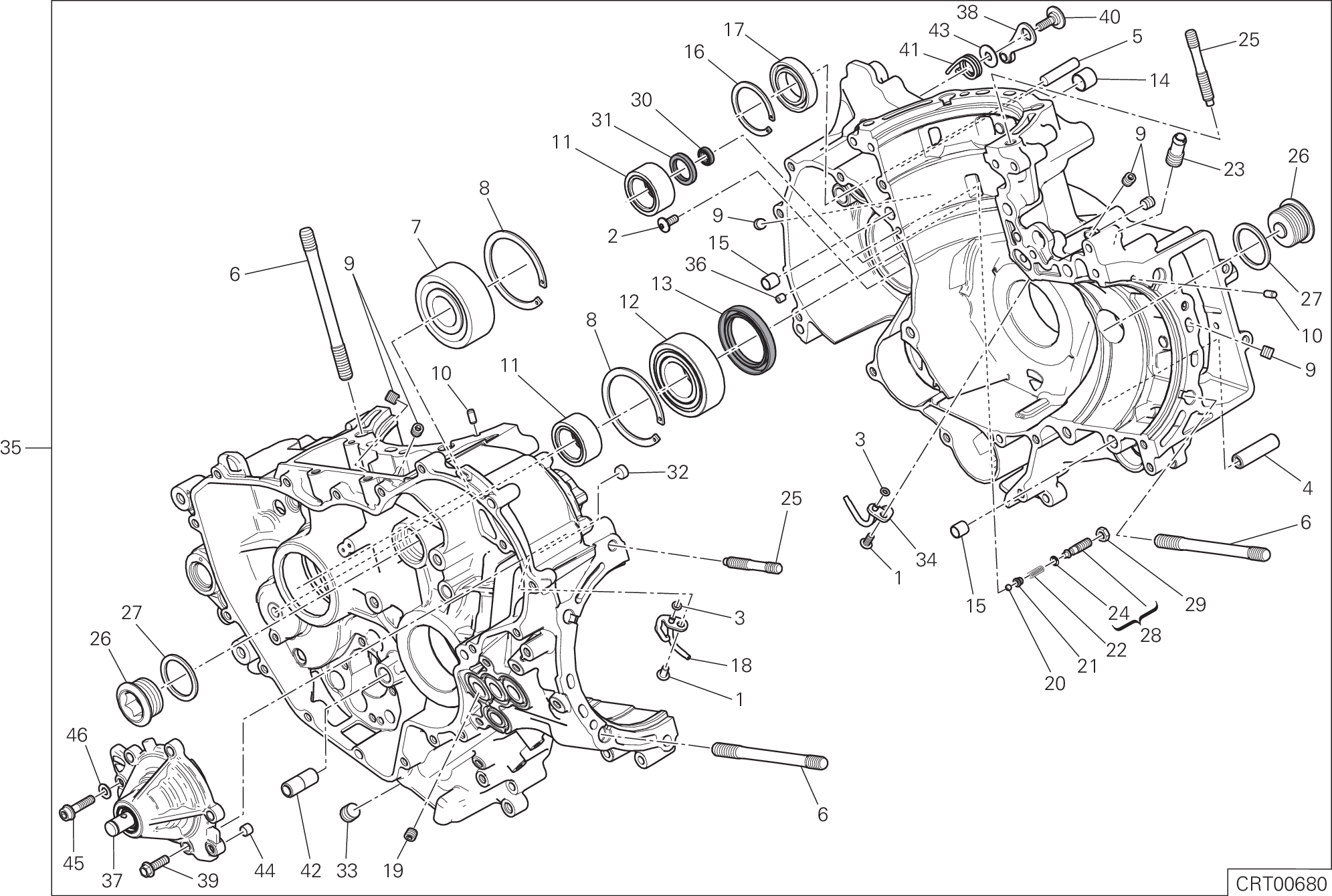 010 PAIRE DE DEMI CARTERS POUR SUPERBIKE PANIGALE R 2015