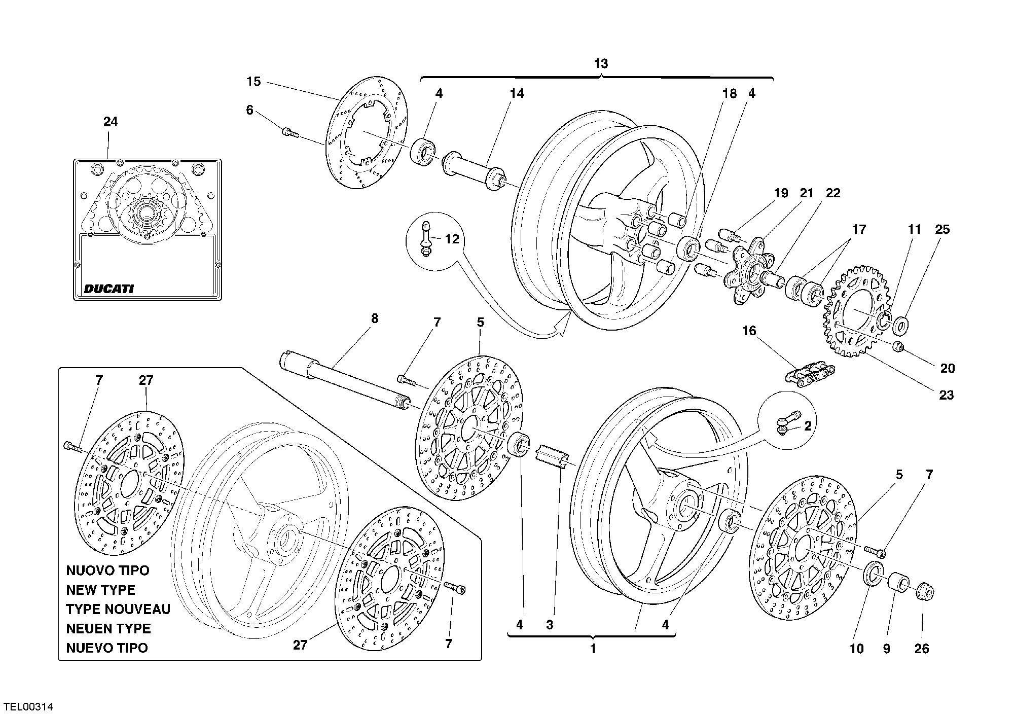 025 ROUES POUR MONSTER 620 2005
