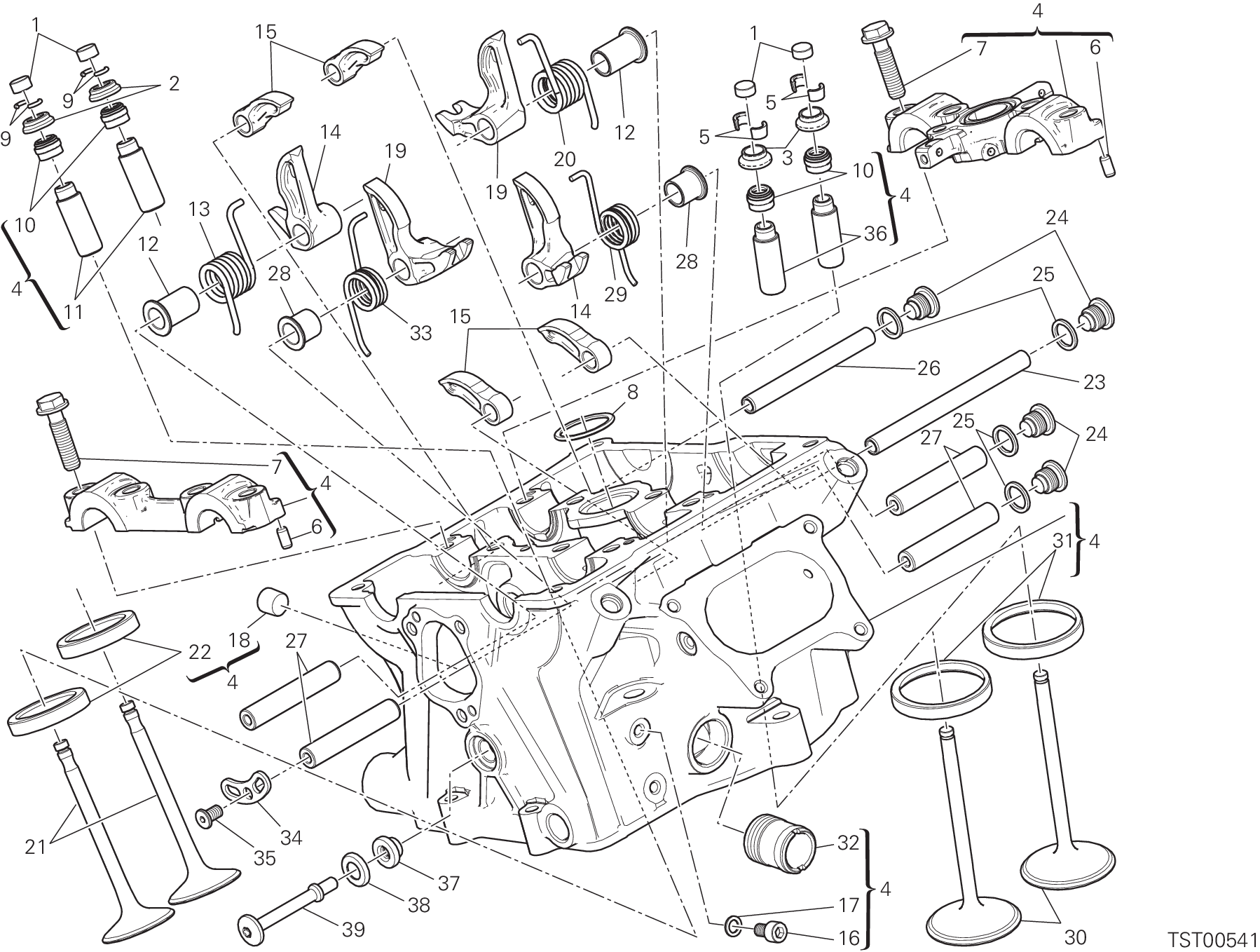 015 CULASSE VERTICAL POUR SUPERBIKE 1299S ABS 2017