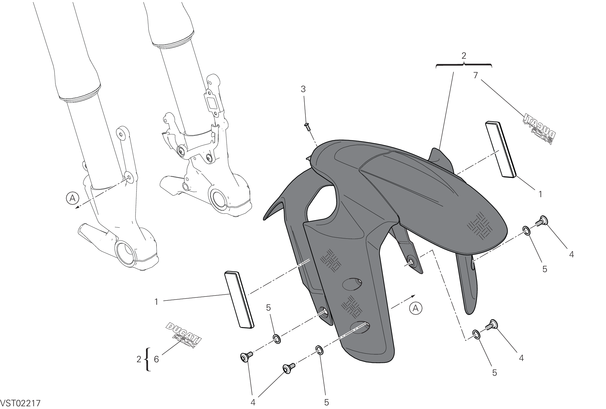 24A GARDE BOUE AVANT POUR MULTISTRADA V4 RALLY RADAR FULL ADVENTURE 2023