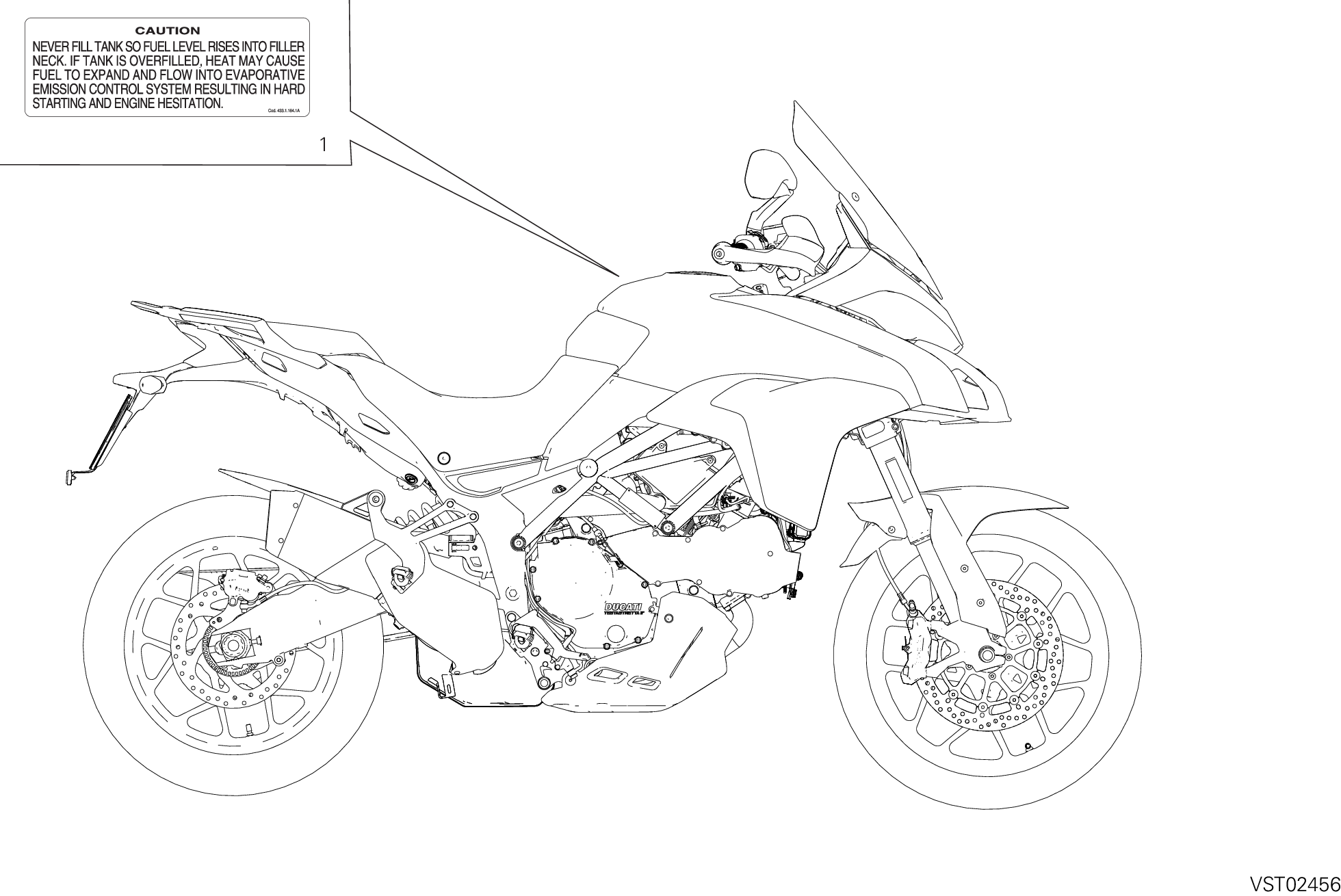 037 ETIQUETTE POUR MULTISTRADA V2 2023