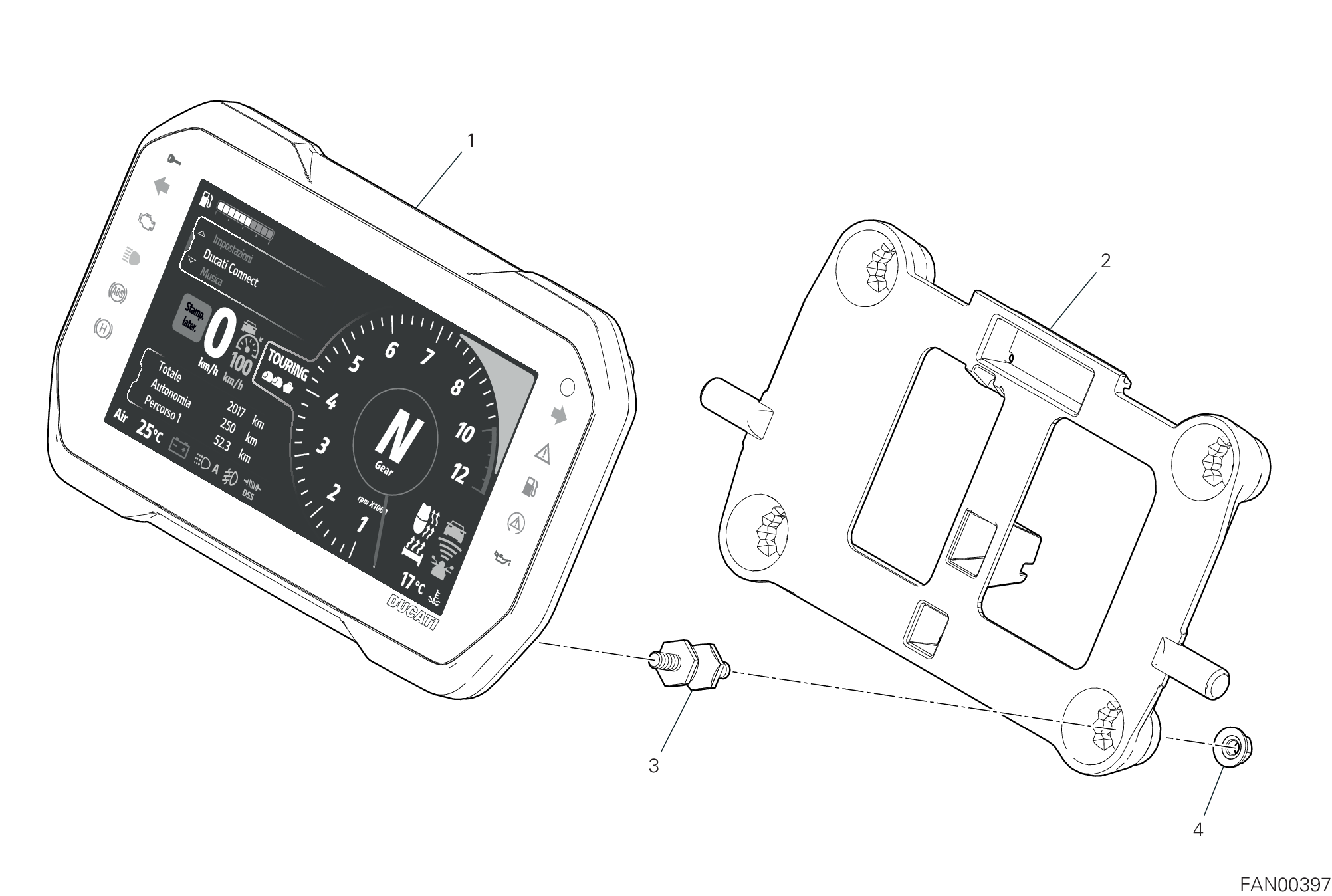 15A TABLEAU DE BORD POUR MULTISTRADA V4 RALLY RADAR 2023