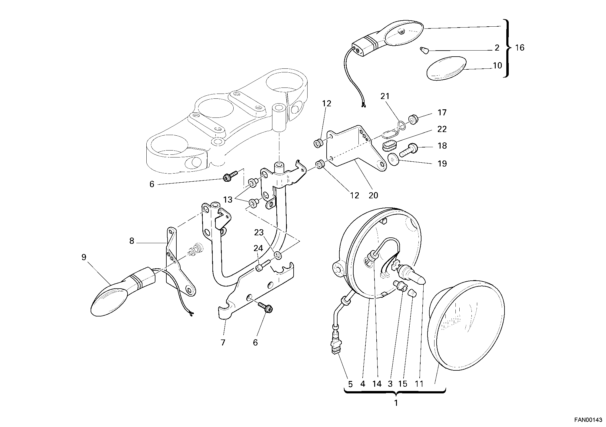 036 FEU AVANT POUR MONSTER S2R 800 2006