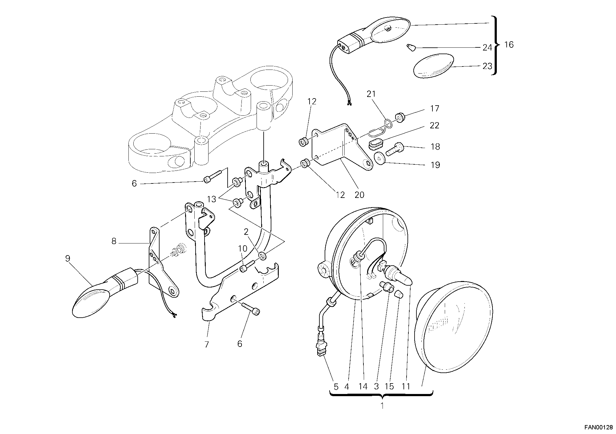 037 FEU AVANT POUR MONSTER S4RS 2006