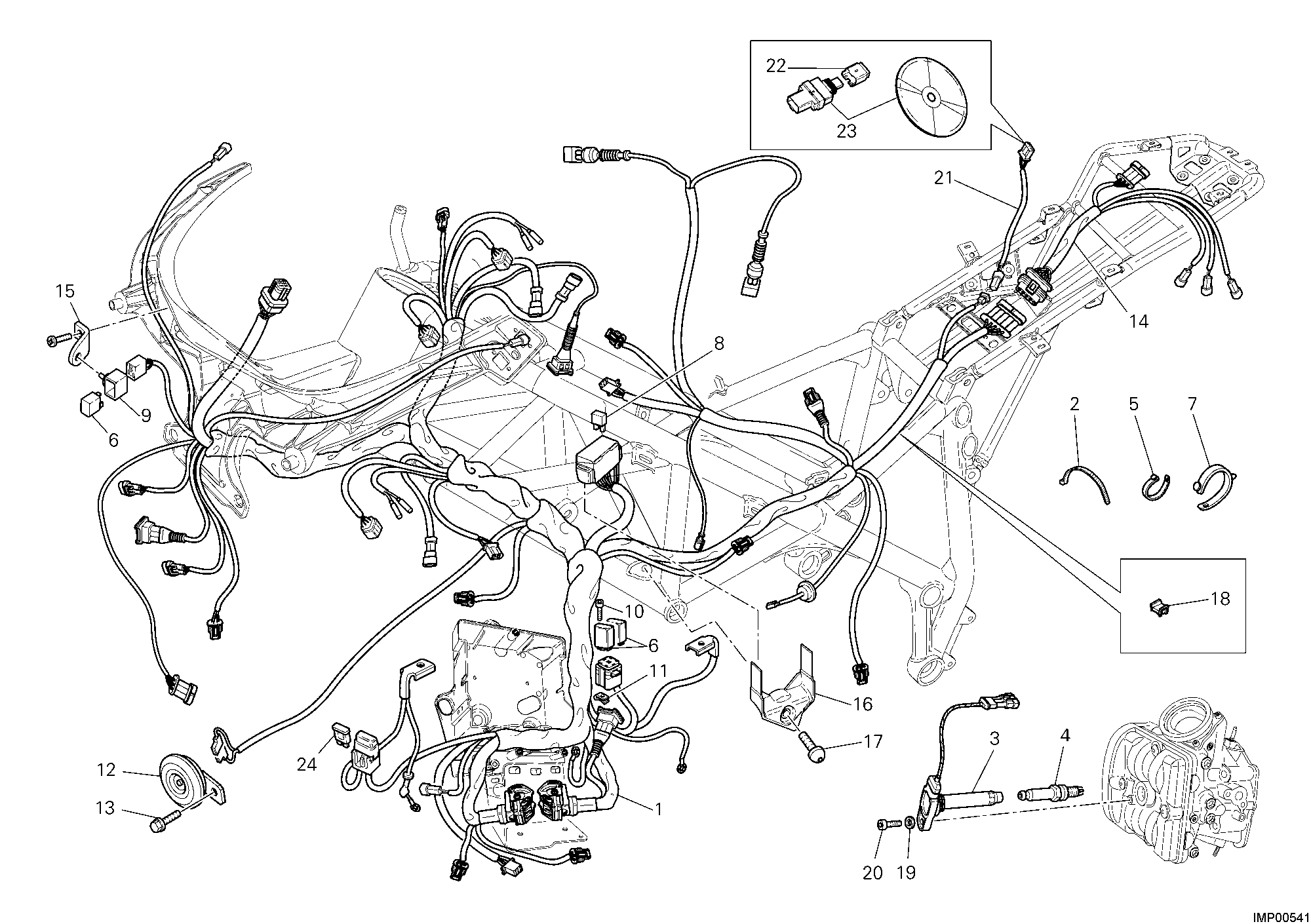 18A FAISCEAU DE FILS POUR SUPERBIKE 848 2008