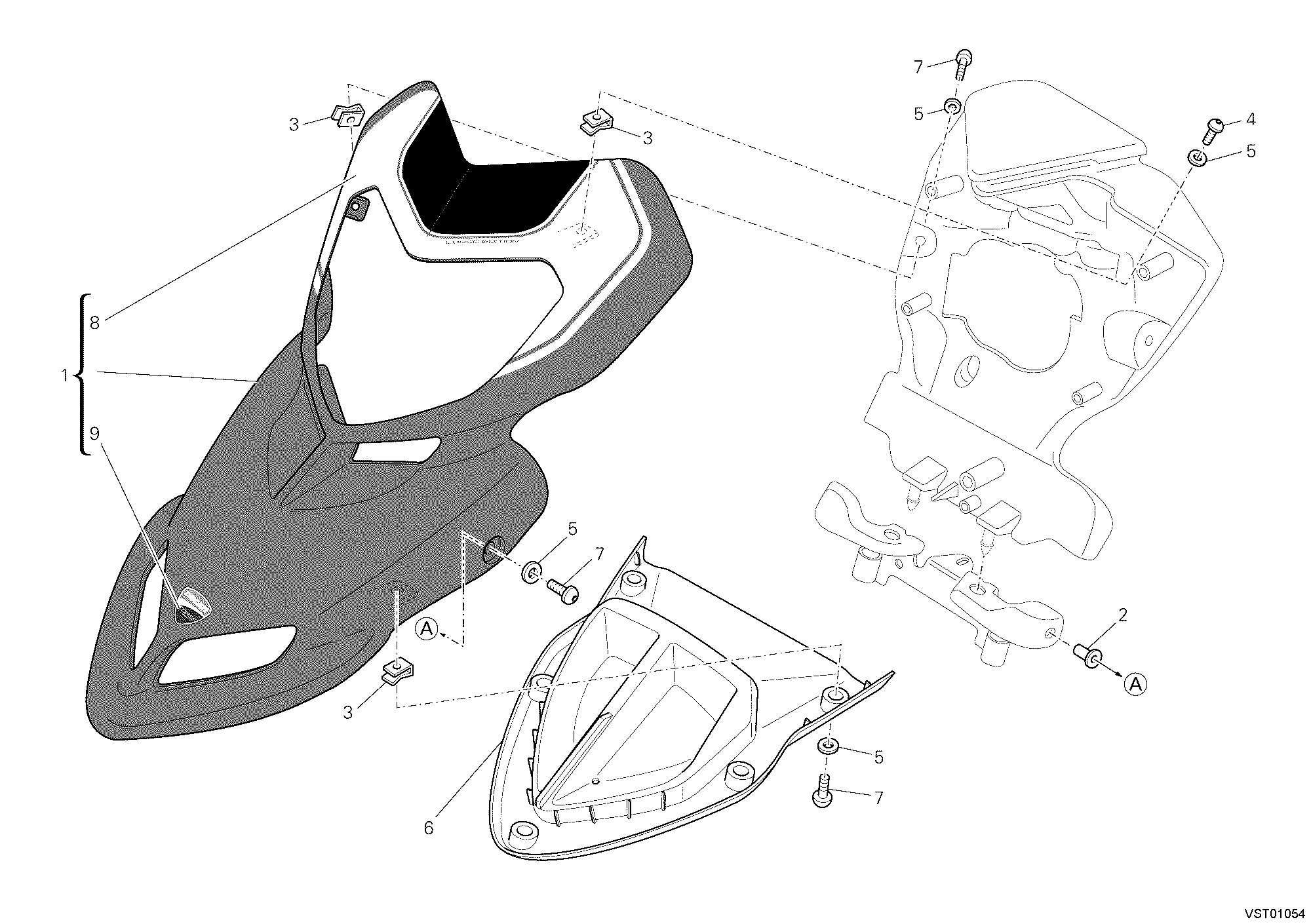 039 CAPOT AVANT POUR HYPERMOTARD 1100 EVO SP 2012