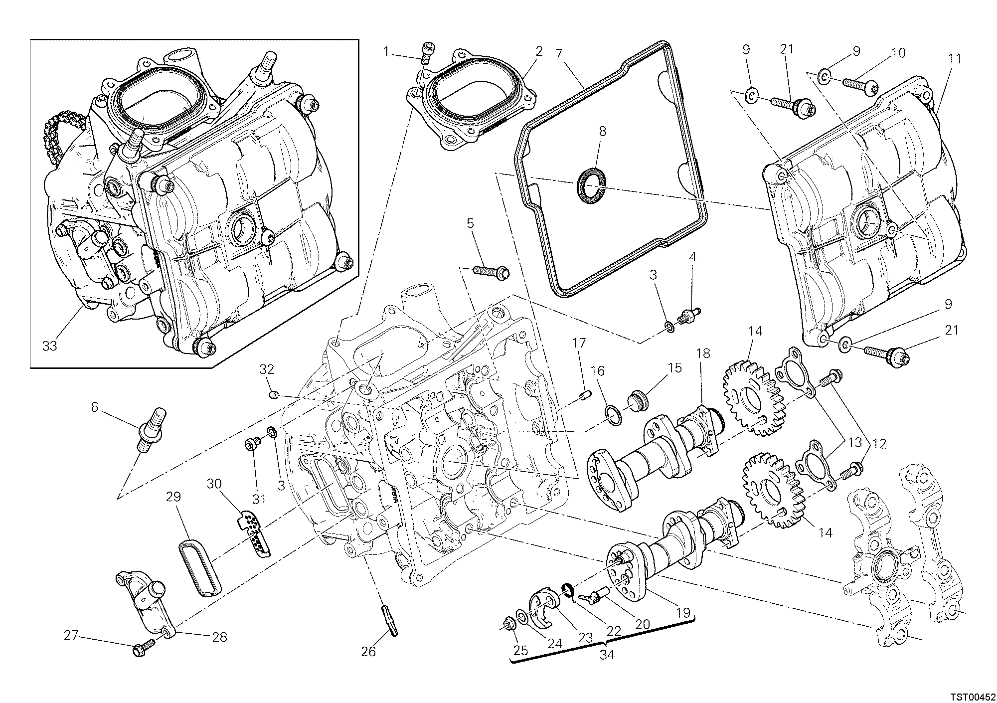 013 CULASSE HORIZONTALE POUR SUPERBIKE 1199 PANIGALE ABS 2012
