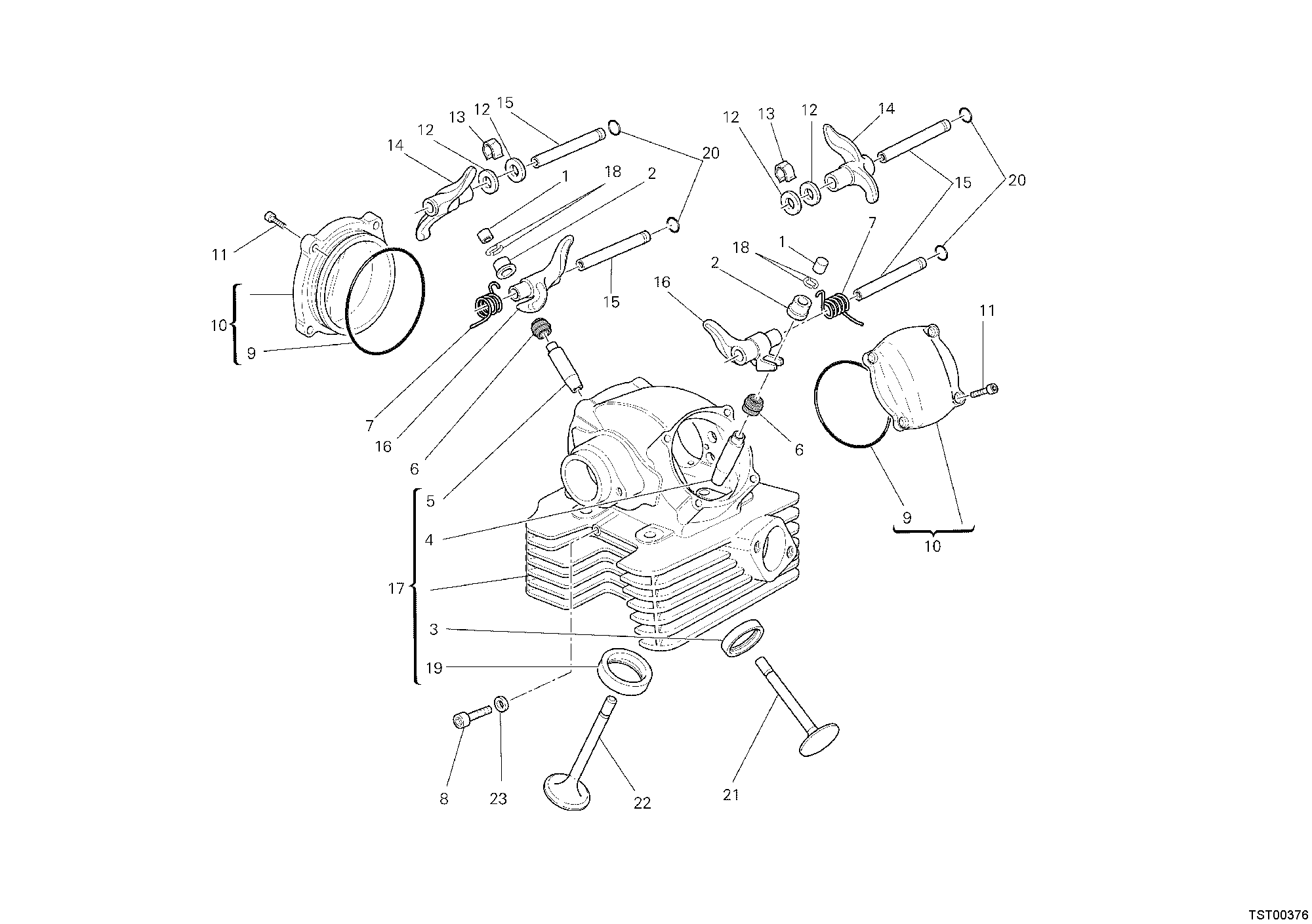 014 CULASSE VERTICALE POUR HYPERMOTARD 796 2010