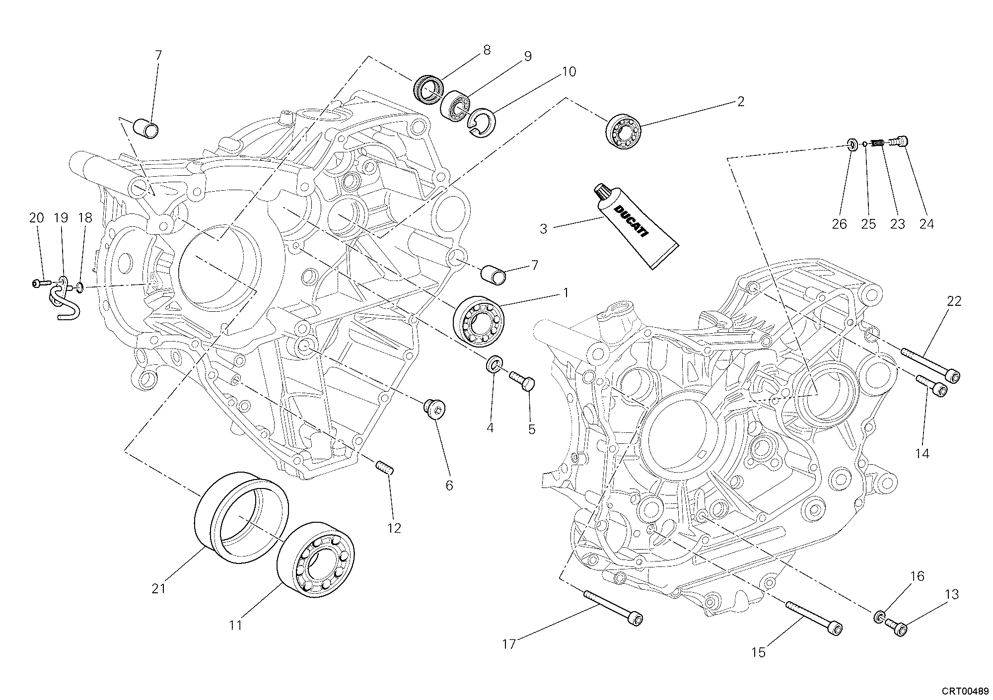 10A ROULEMENTS CARTER MOTEUR POUR MULTISTRADA 1200 ABS 2010
