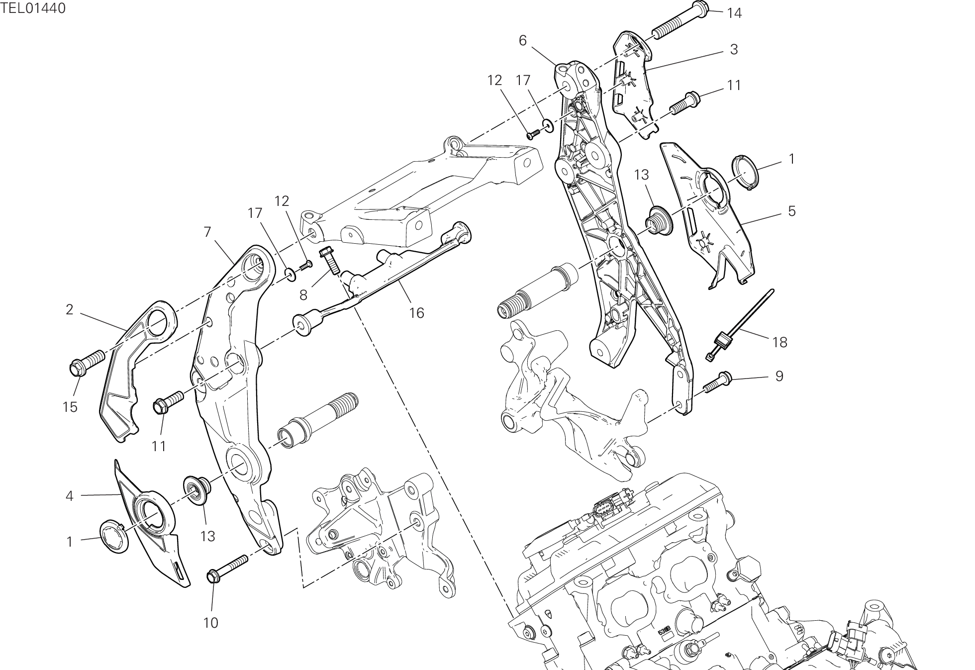 33C ENSEMBLE PLAQUES CADRE POUR MULTISTRADA V4 PIKES PEAK 2022