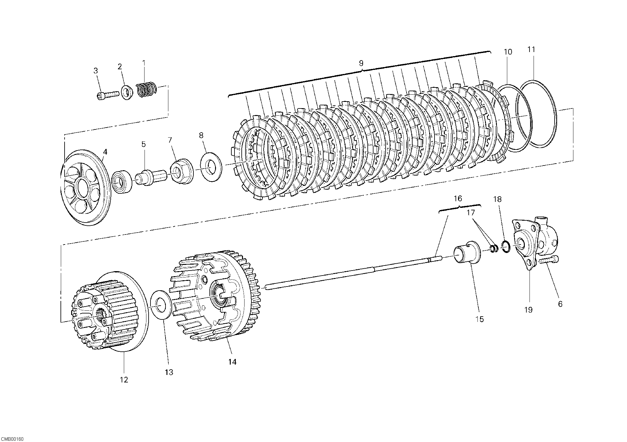 004 EMBRAYAGE POUR SUPERBIKE 848 2010