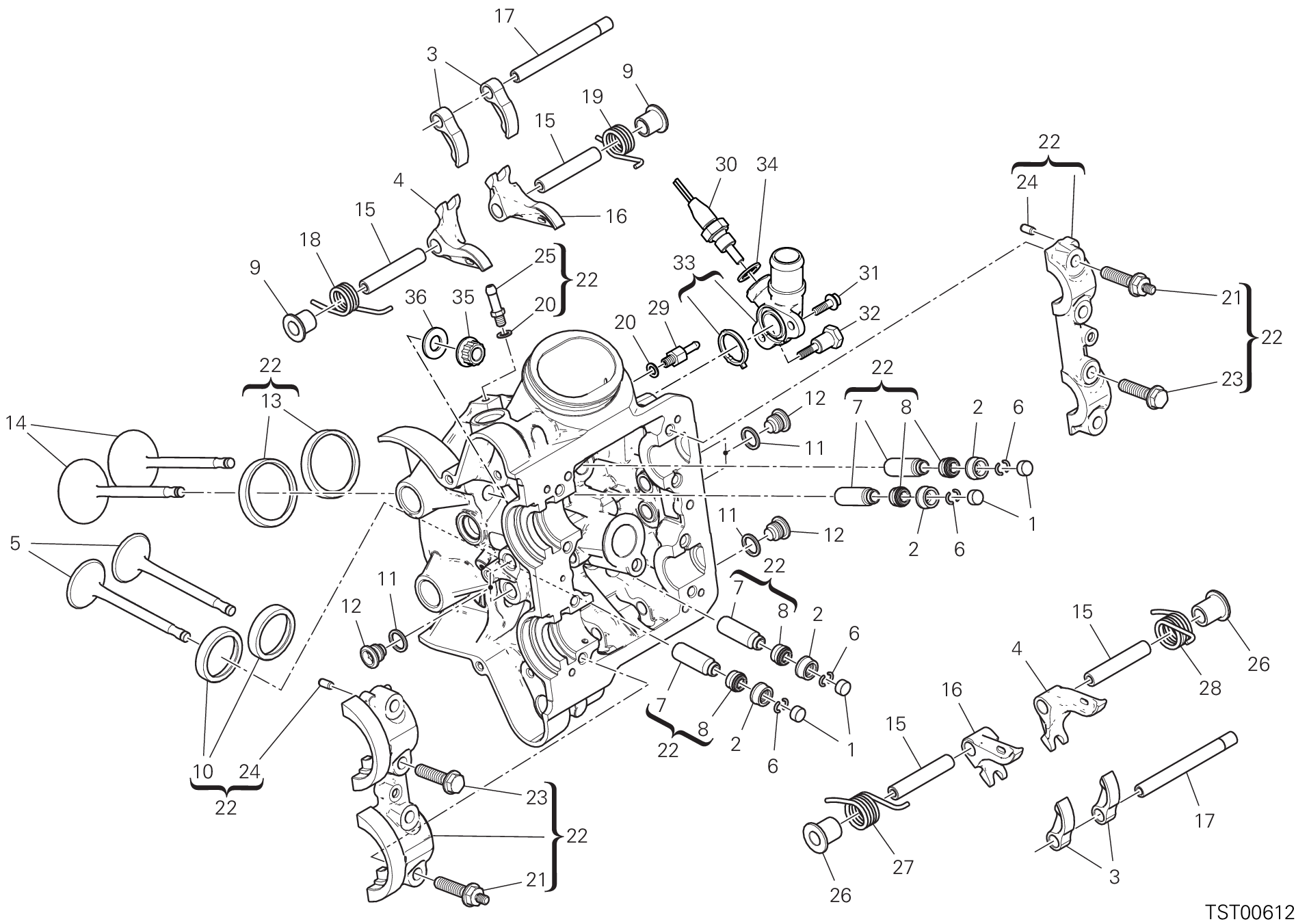 015 CULASSE HORIZONTALE POUR MULTISTRADA 1260 S D AIR 2020