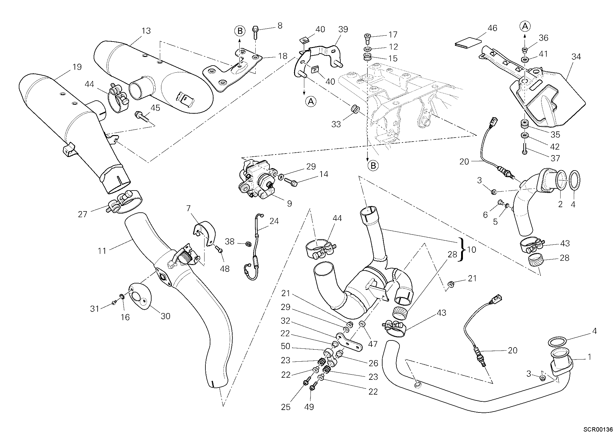 017 ECHAPPEMENT POUR HYPERMOTARD 1100 EVO 2011