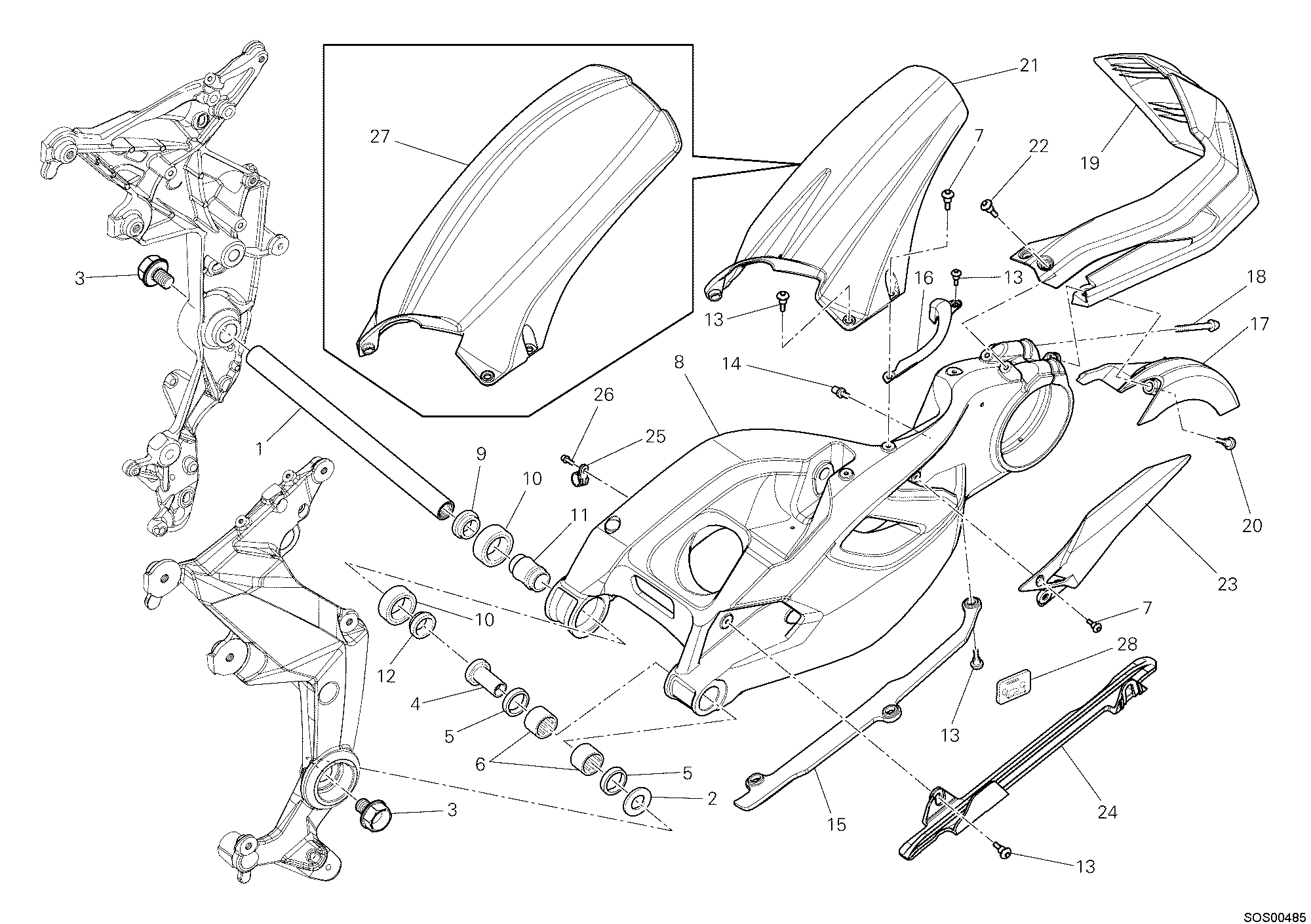 28A BRAS OSCILLANT POUR MULTISTRADA 1200 ABS 2010
