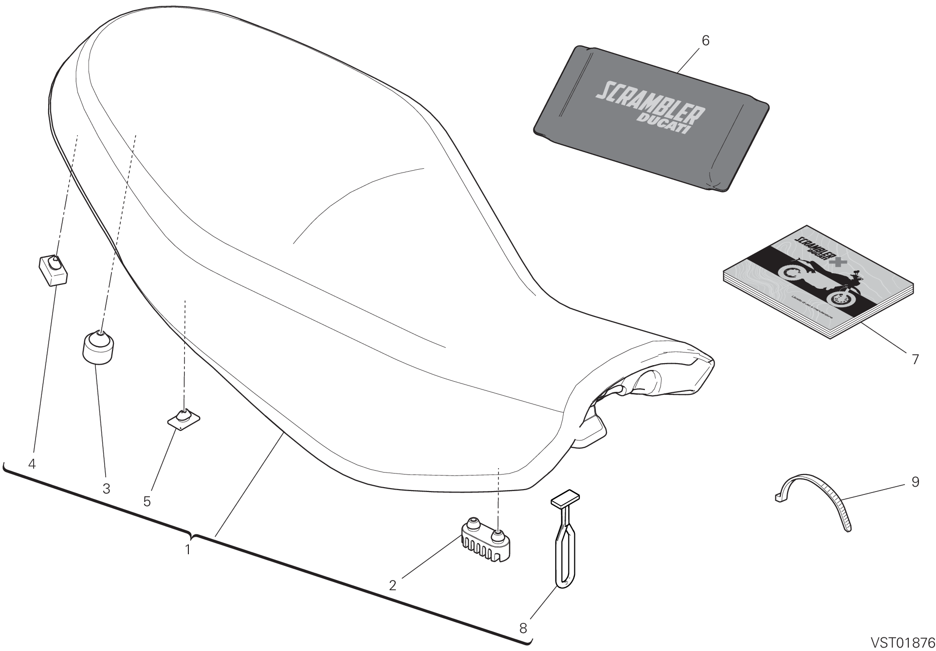 32A SELLE POUR SCRAMBLER DESERT SLED 2020