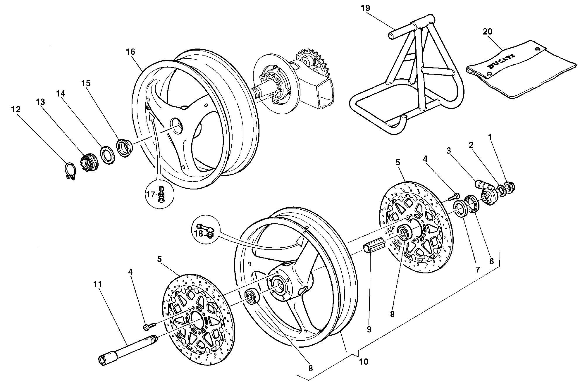 270 ROUES POUR SUPERBIKE 996 1999