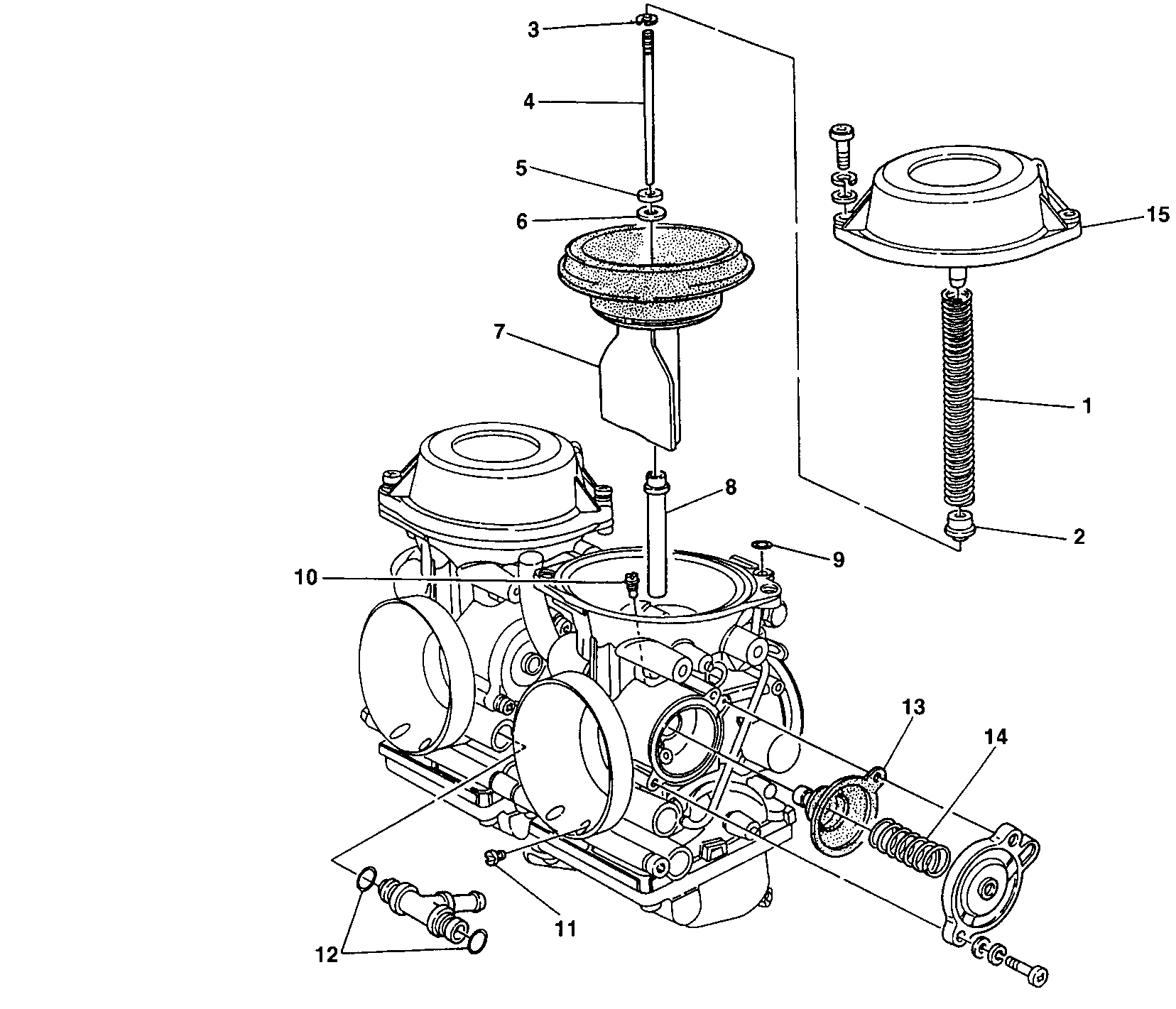 117 PIECES DE RECHANGE CARBURATEUR POUR MONSTER 600 1998