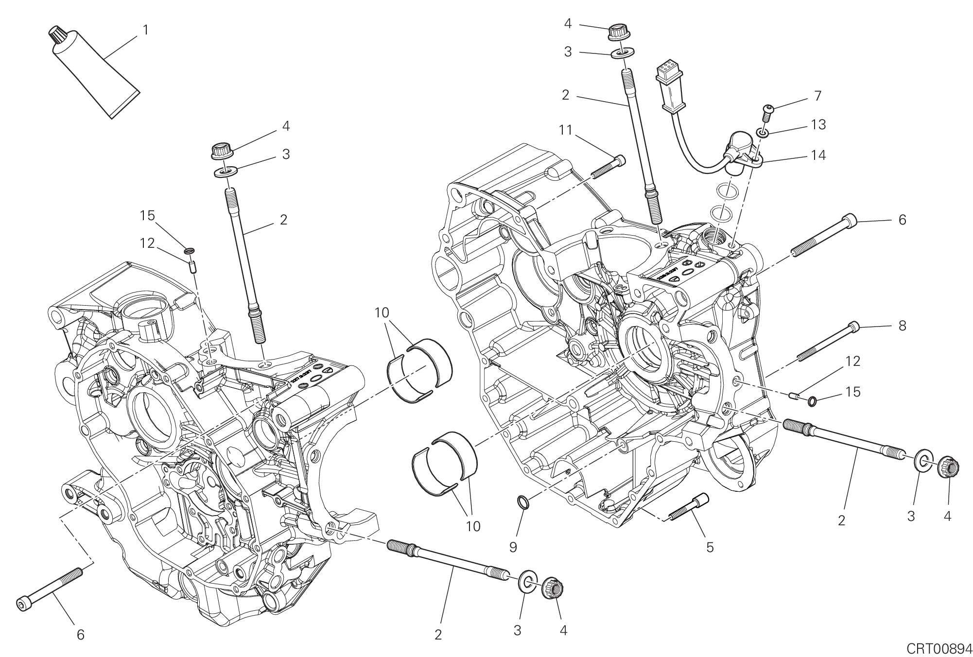 10A PAIRE DE DEMI CARTERS POUR SUPERSPORT 950 2023