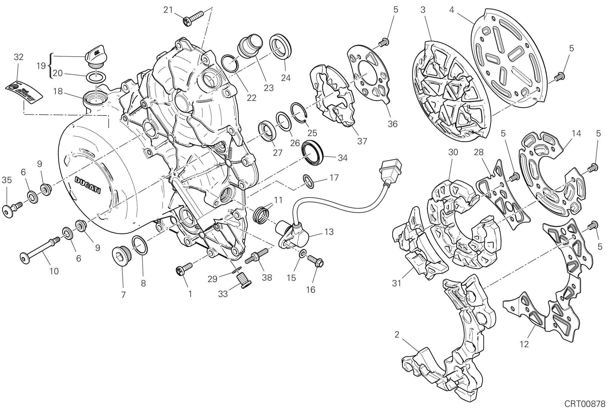 04A COUVERCLE EMBRAYAGE POUR DIAVEL V4 2023