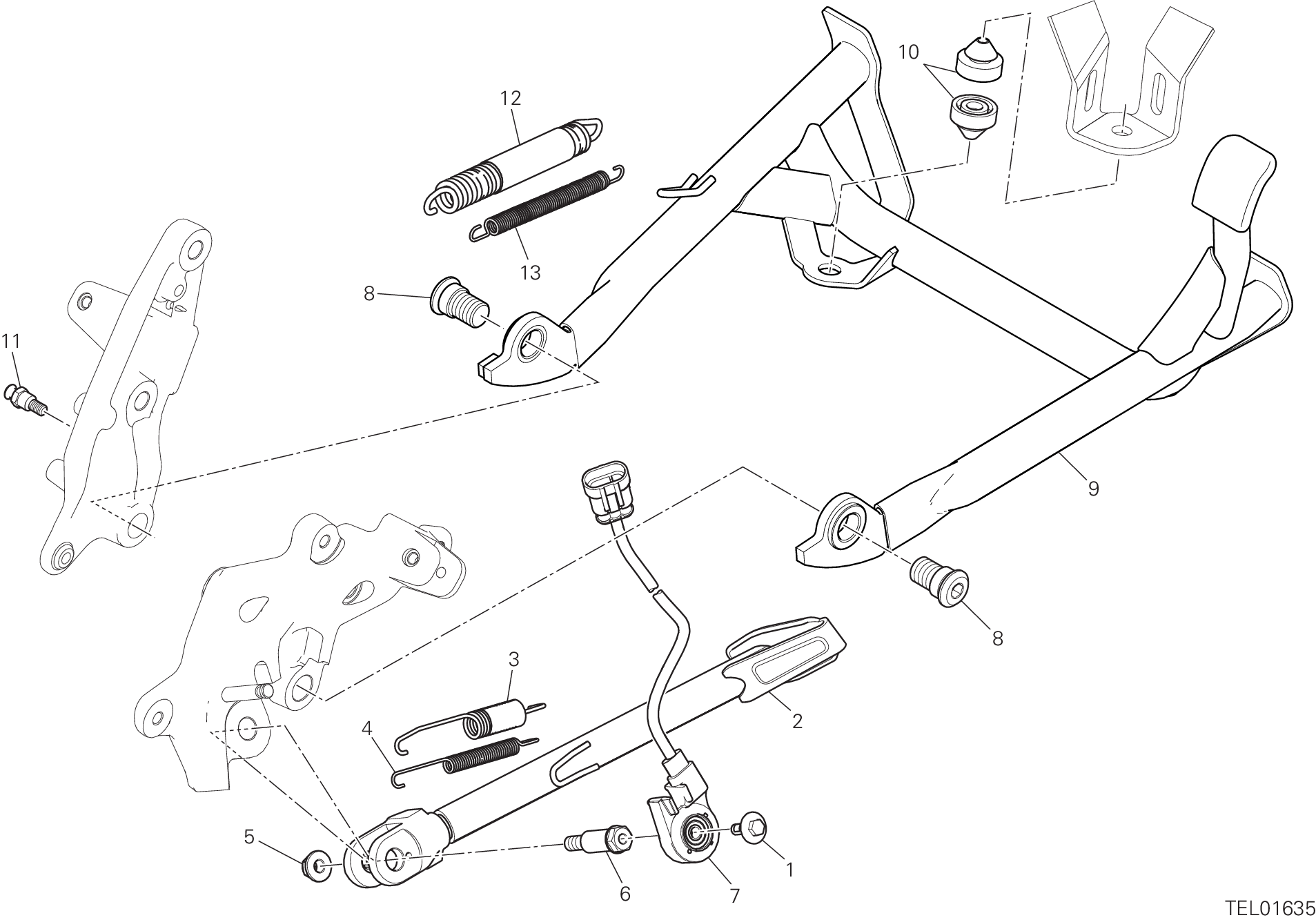 22A BEQUILLE LATERALE POUR MULTISTRADA V2 S TRAVEL 2022