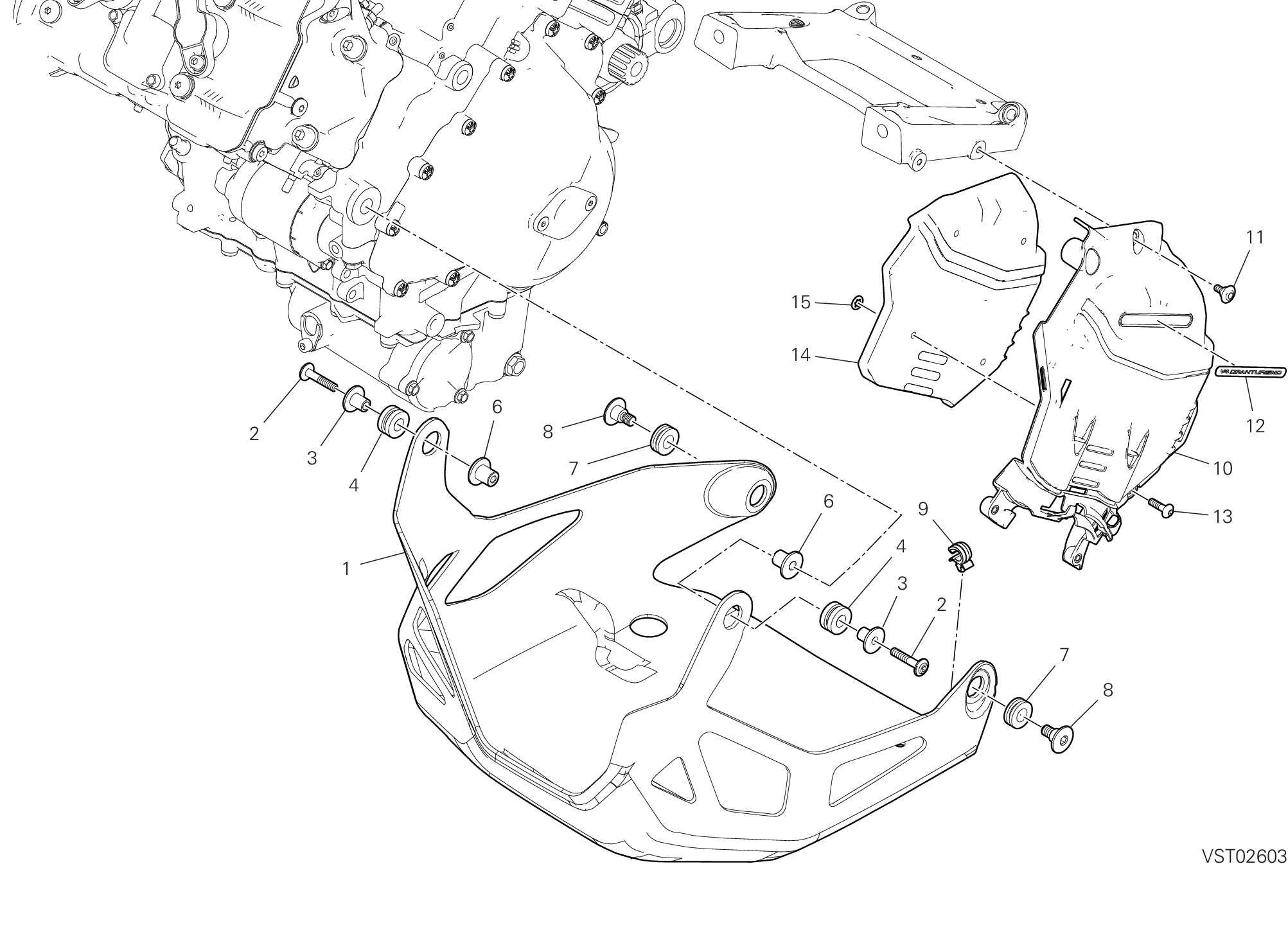 37G SOUS CARTER DHUILE POUR MULTISTRADA V4 RALLY RADAR 2023