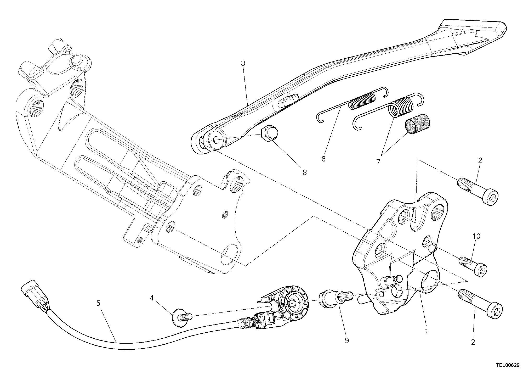 22A BEQUILLE LATERALE POUR DIAVEL STRADA 2014
