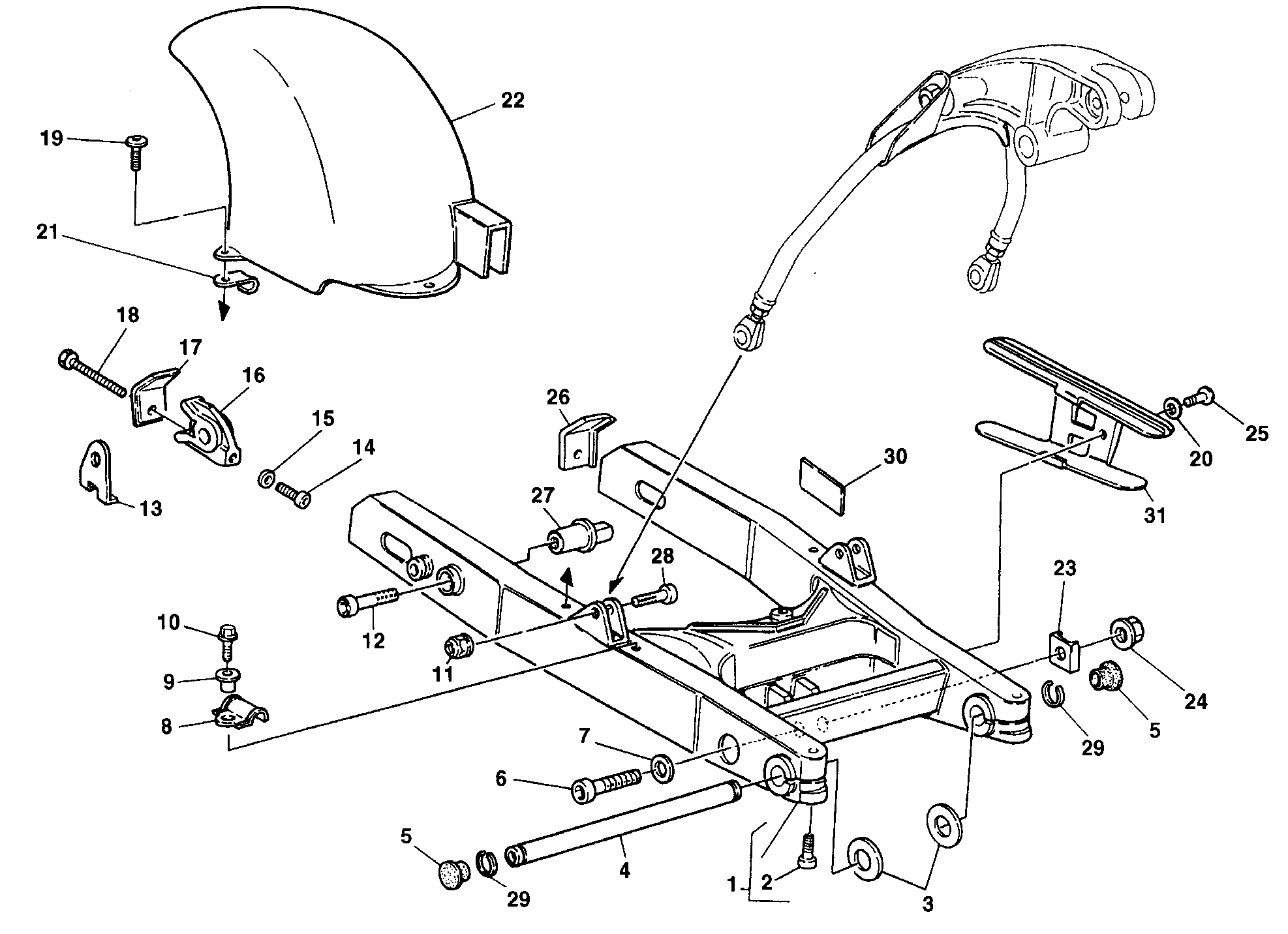 030 BRAS OSCILLANT POUR MONSTER 900 1998