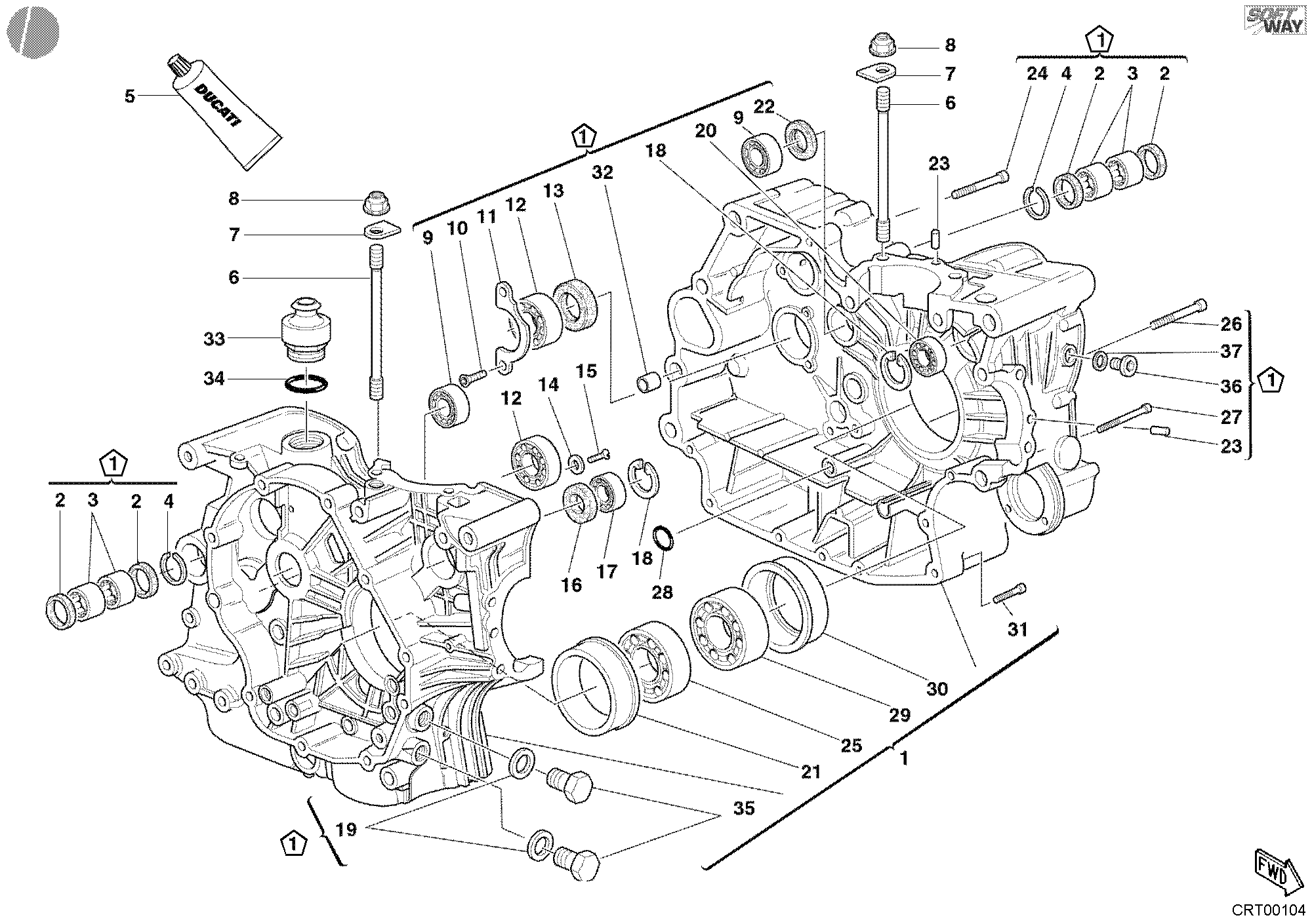 010 CARTER MOTEUR POUR MONSTER 620 2002