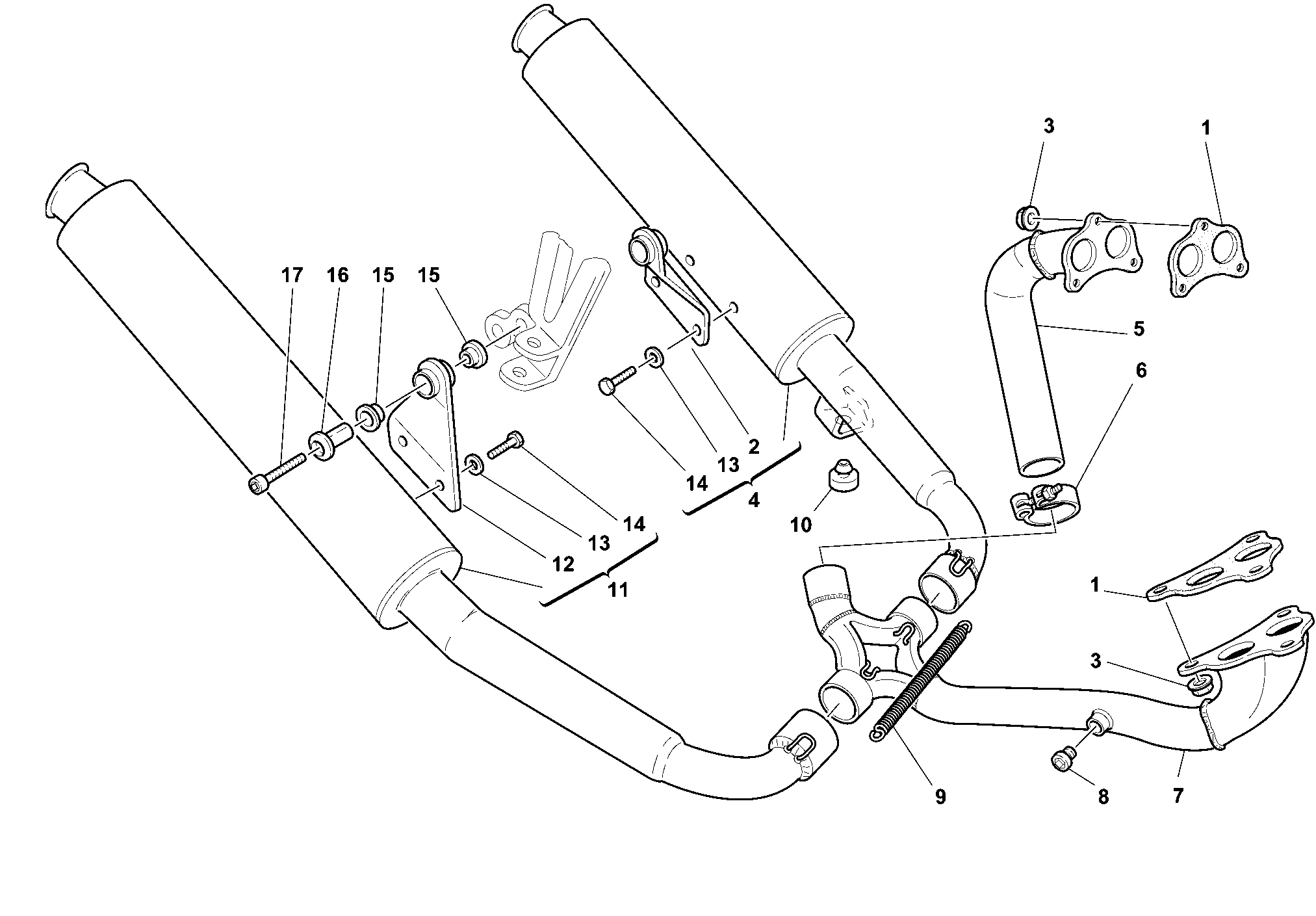 017 ECHAPPEMENT POUR SPORT TOURING ST4 1999