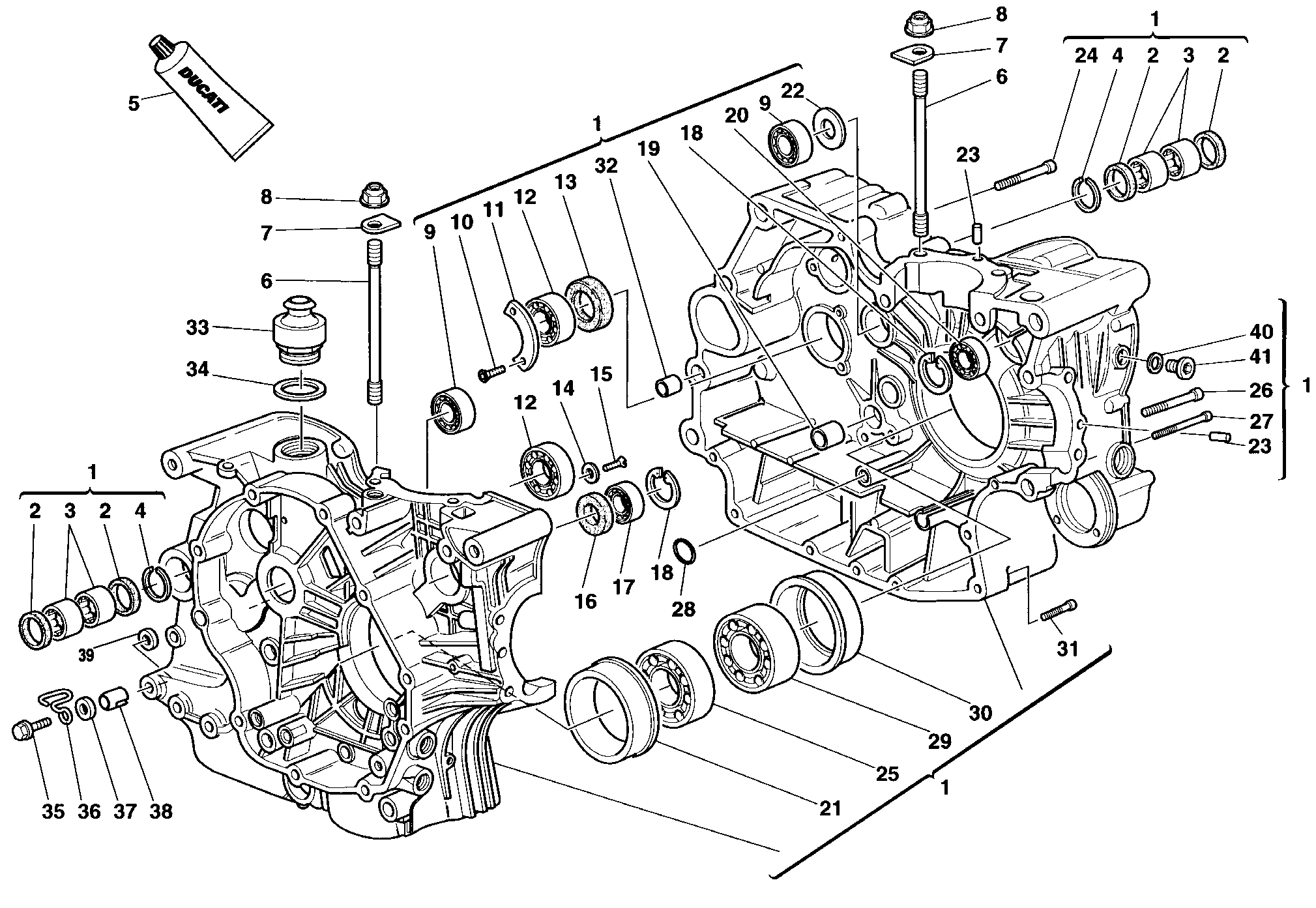 010 CARTER MOTEUR POUR MONSTER 600 1998